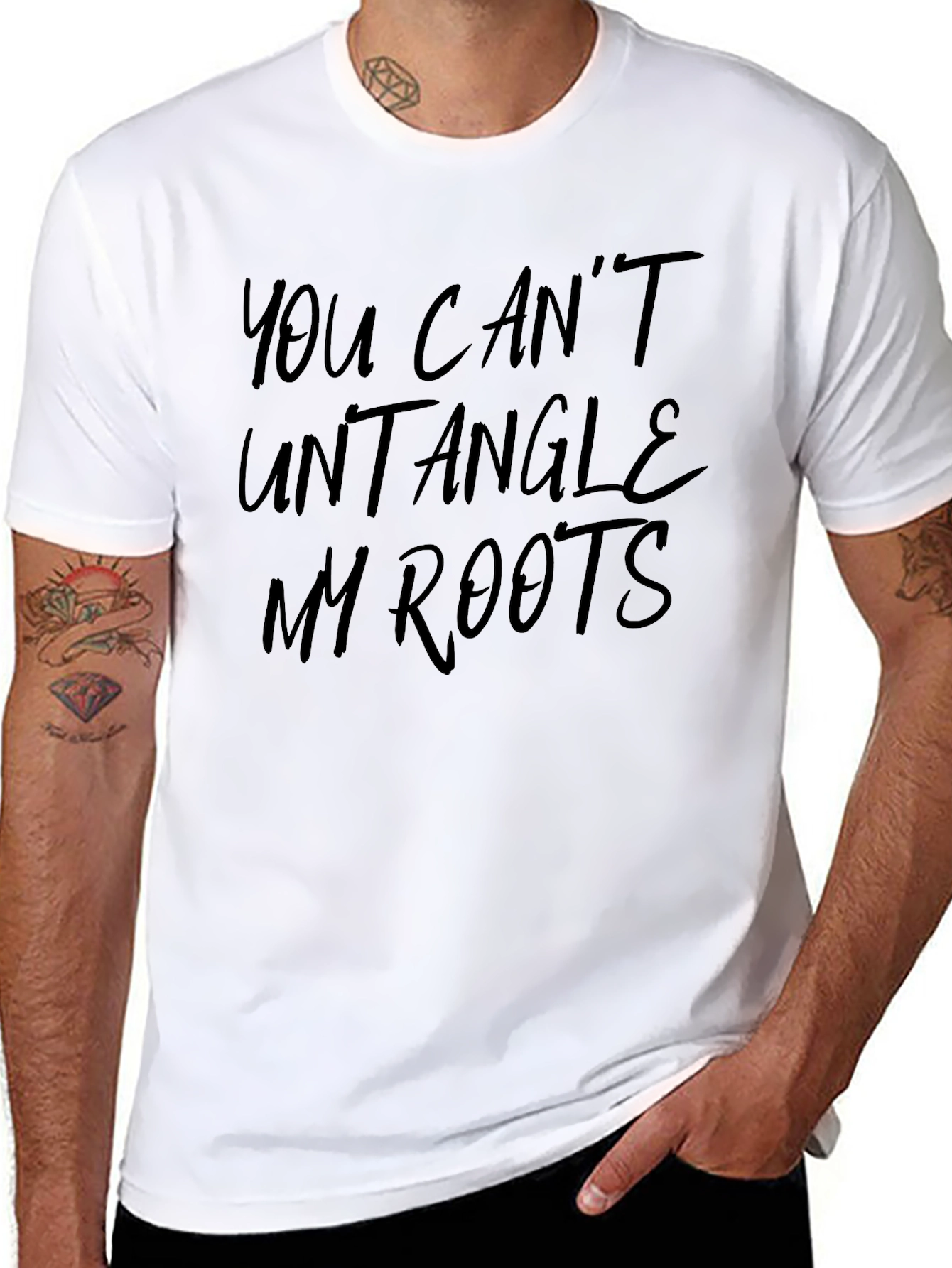 Black You Can't Untangle My Roots T-Shirt view 8