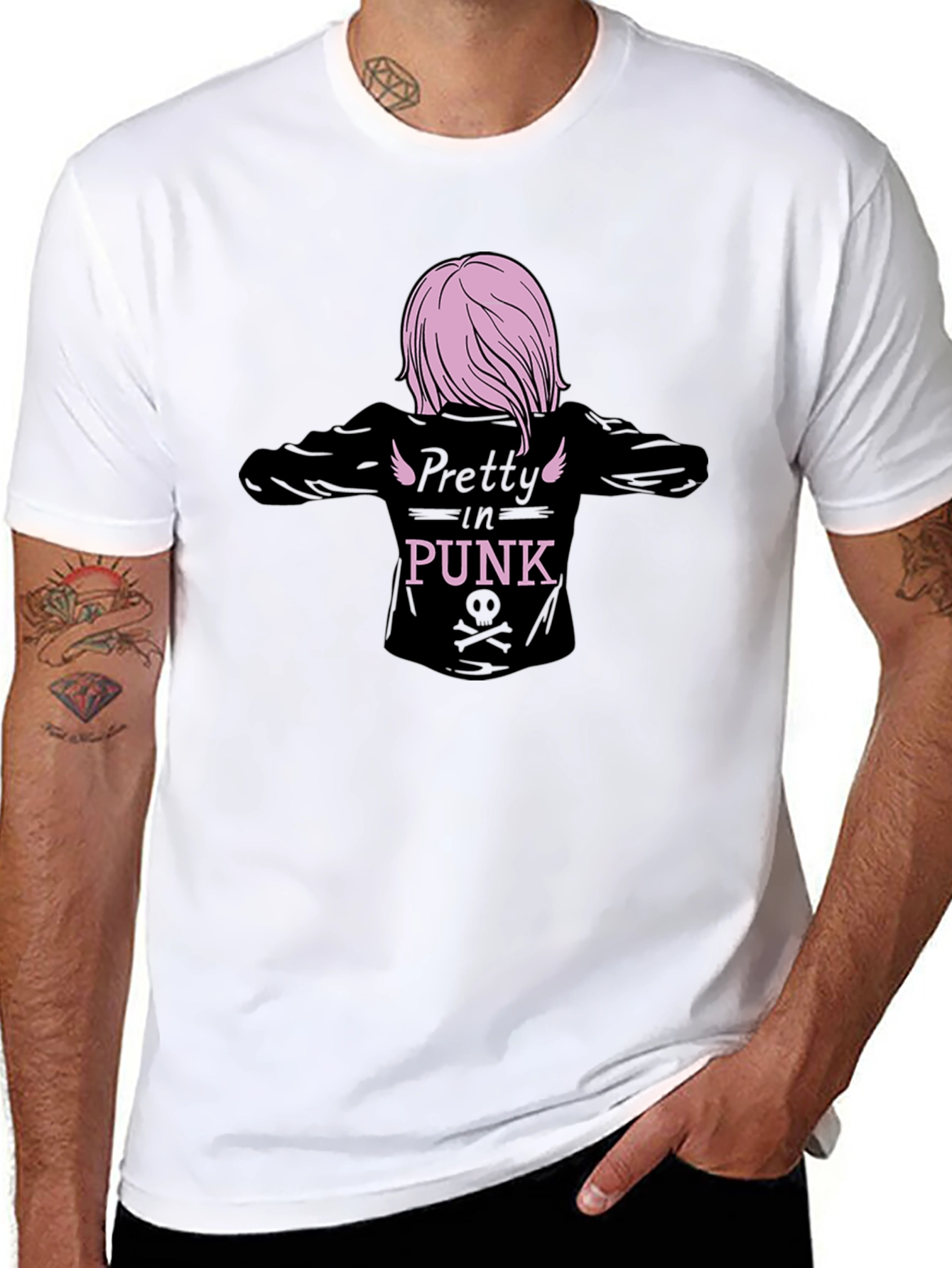 Black Pretty in Punk Graphic T-Shirt view 8