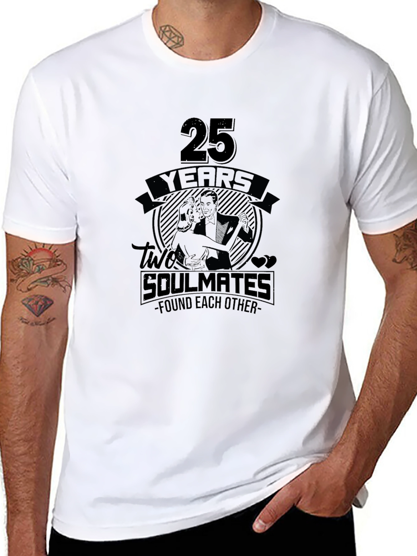 Black 25th Anniversary Soulmates T-Shirt view 8
