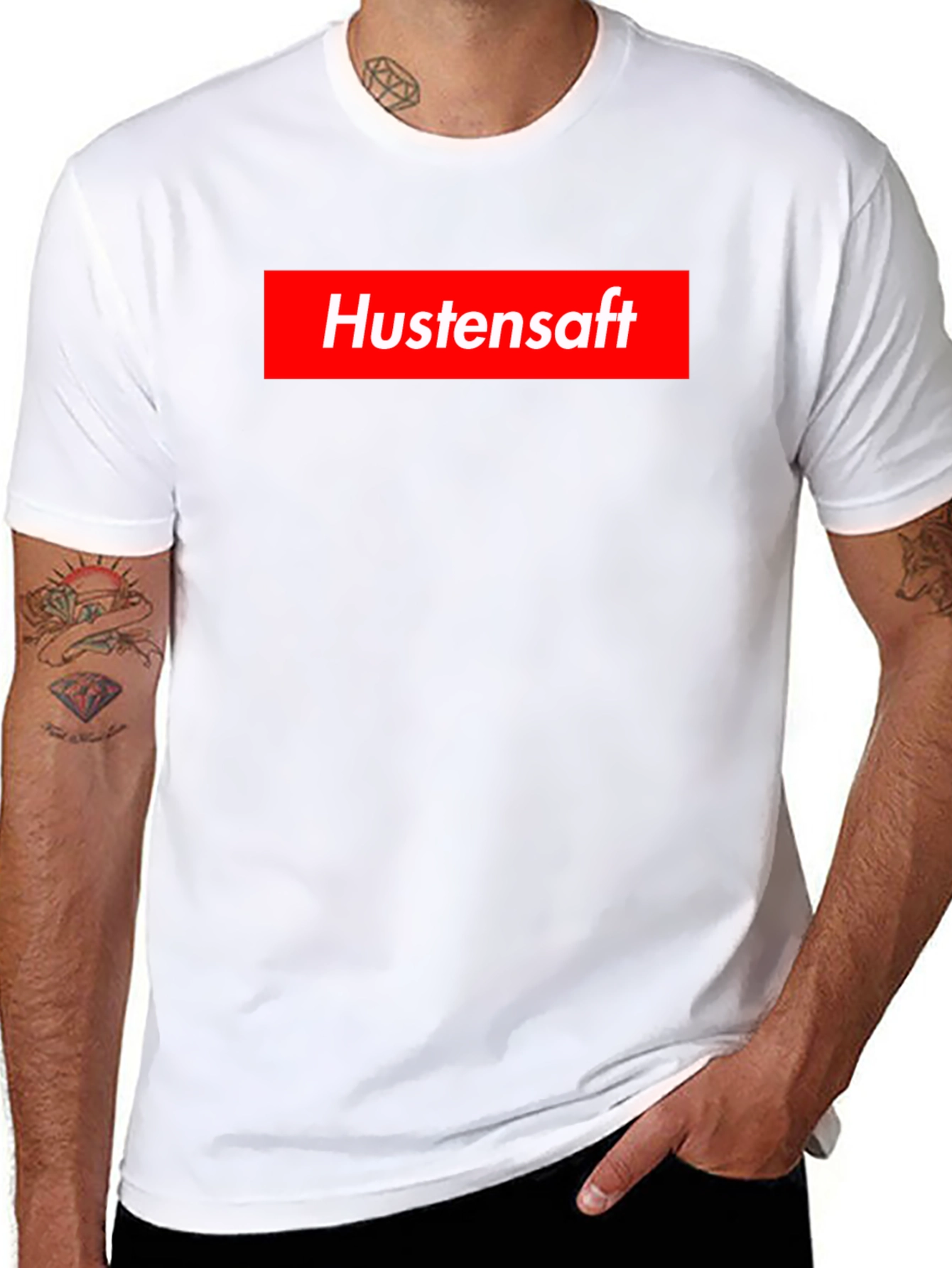Black Hustensaft Black T-Shirt - Novelty Graphic Tee view 8