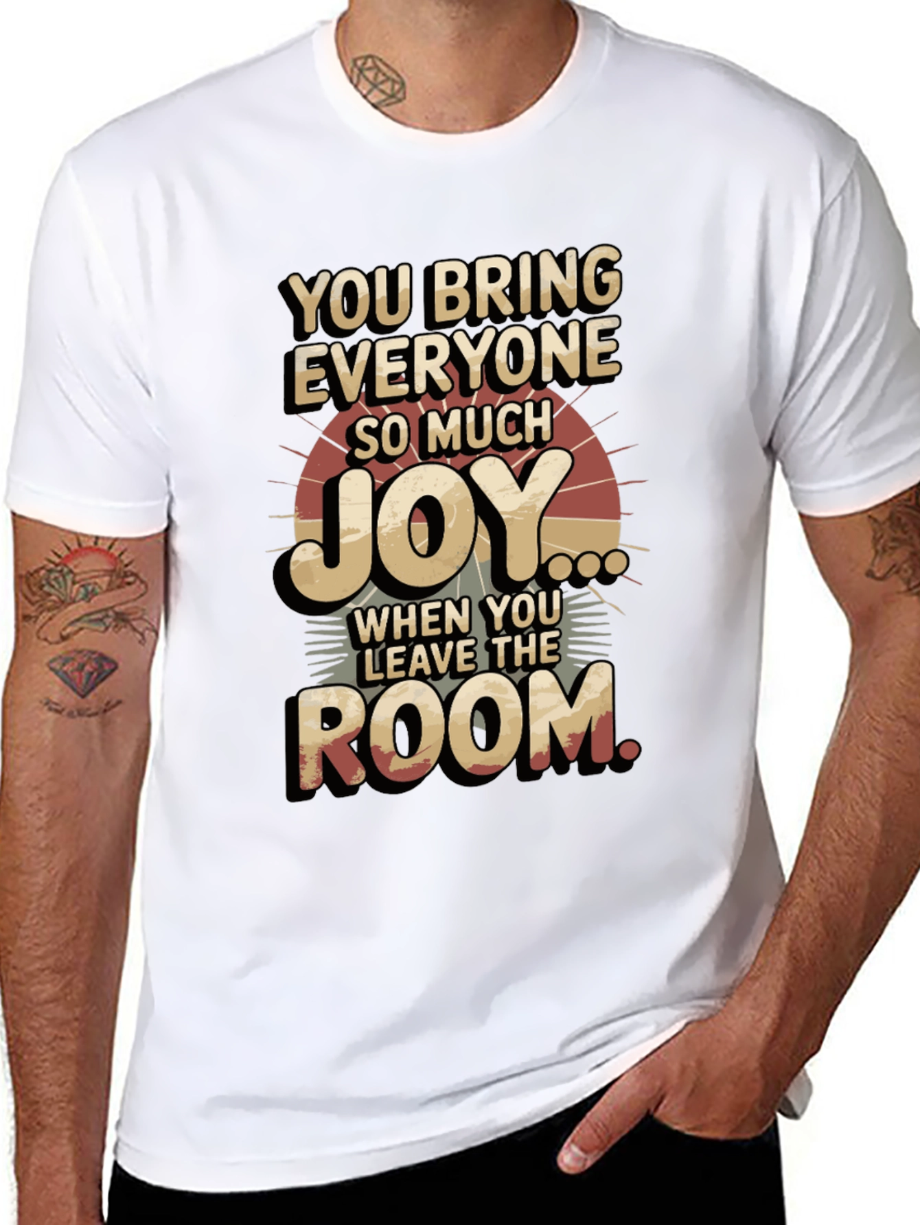 Black Humorous Graphic T-Shirt - You Bring Joy view 8