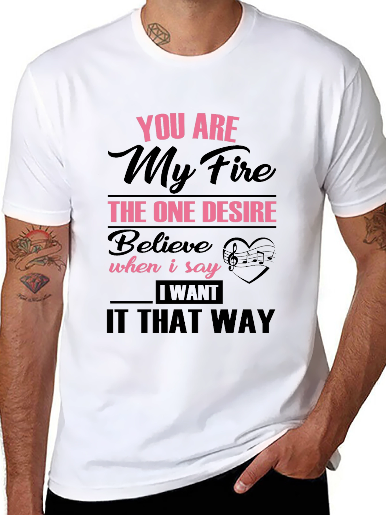 Black You Are My Fire Graphic T-Shirt view 8
