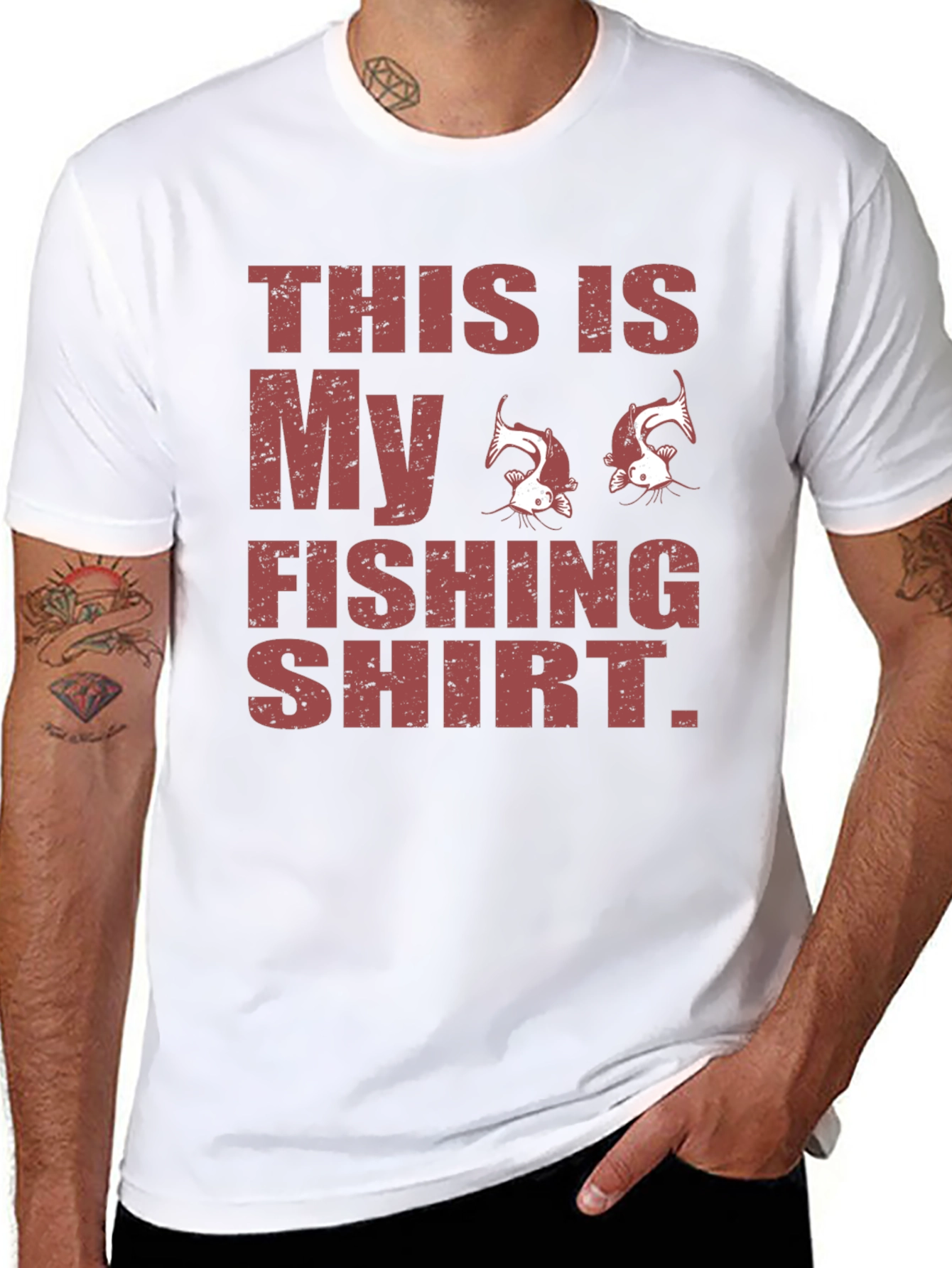 Black Funny Fishing Shirt - Men's Novelty Graphic Tee view 8
