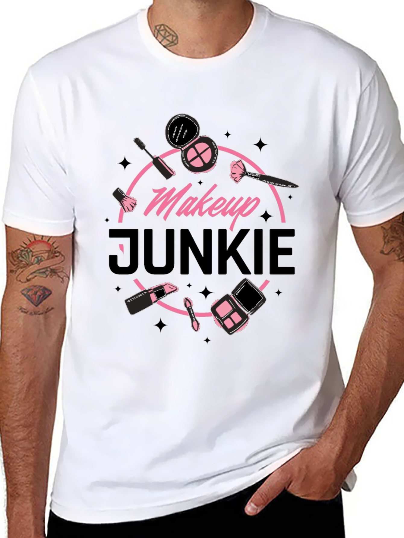 Black Makeup Junkie T-Shirt view 8