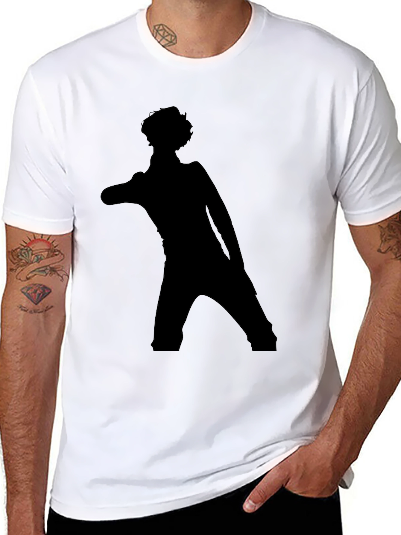 Black Silhouette Graphic Tee - Classic Black view 8