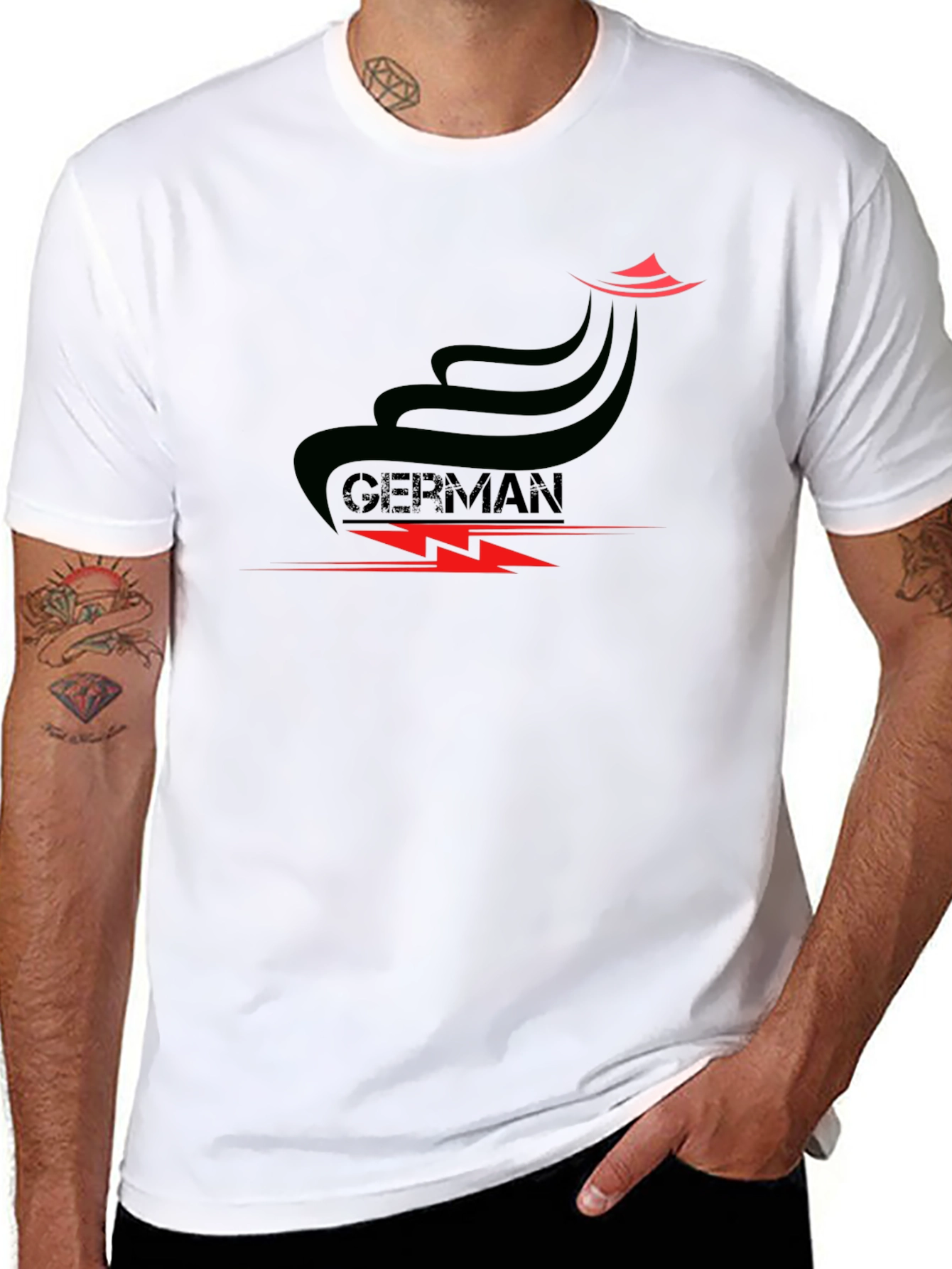 Black German Style Black Graphic Tee view 8