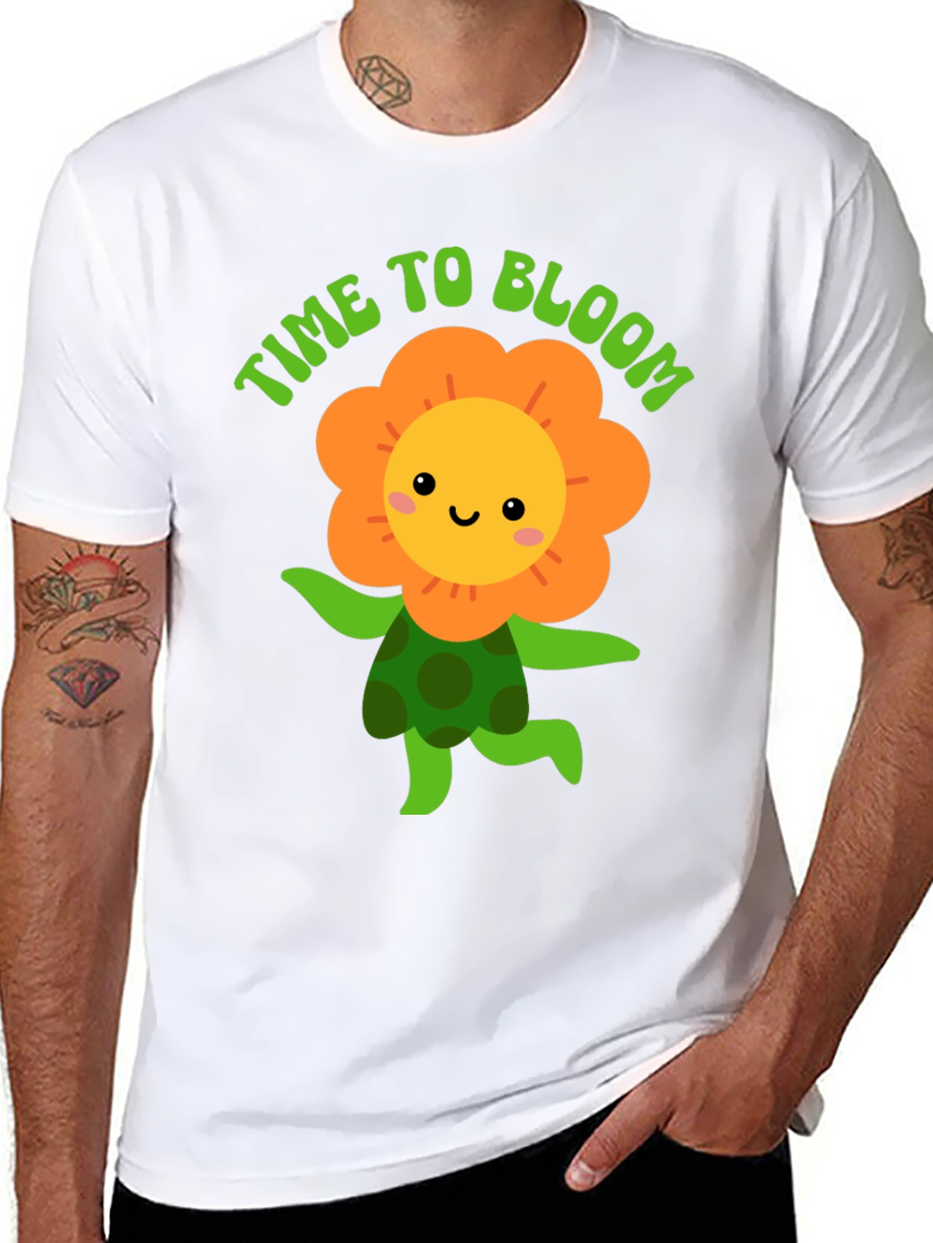 Black Time to Bloom Graphic T-Shirt view 8