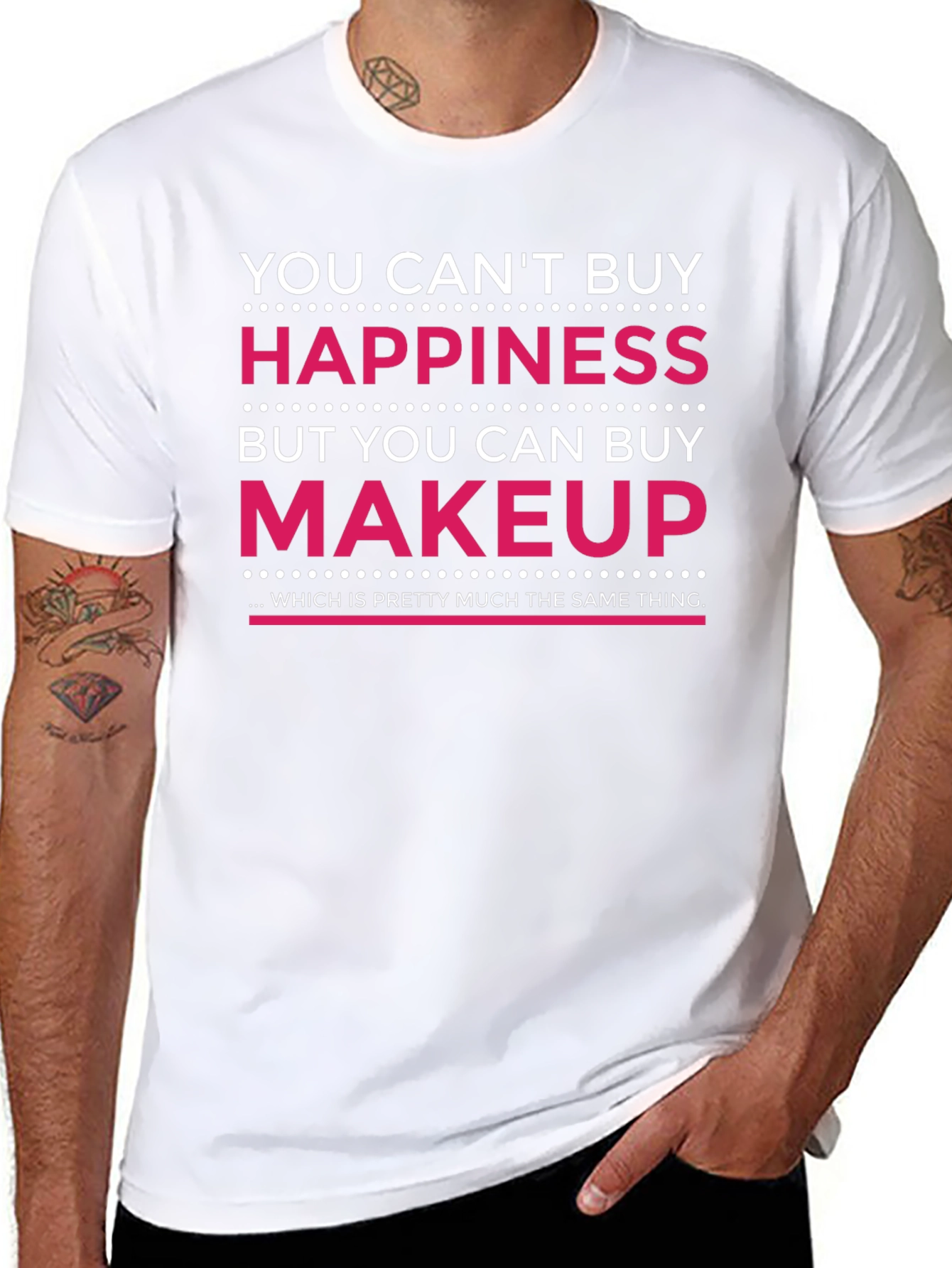 Black Makeup Happiness T-Shirt view 8