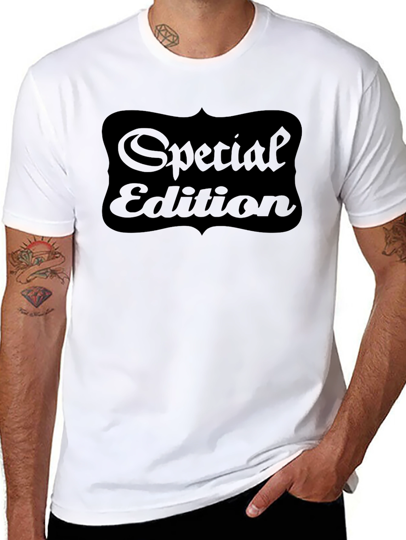 Black Special Edition Men's Black Graphic Tee view 8