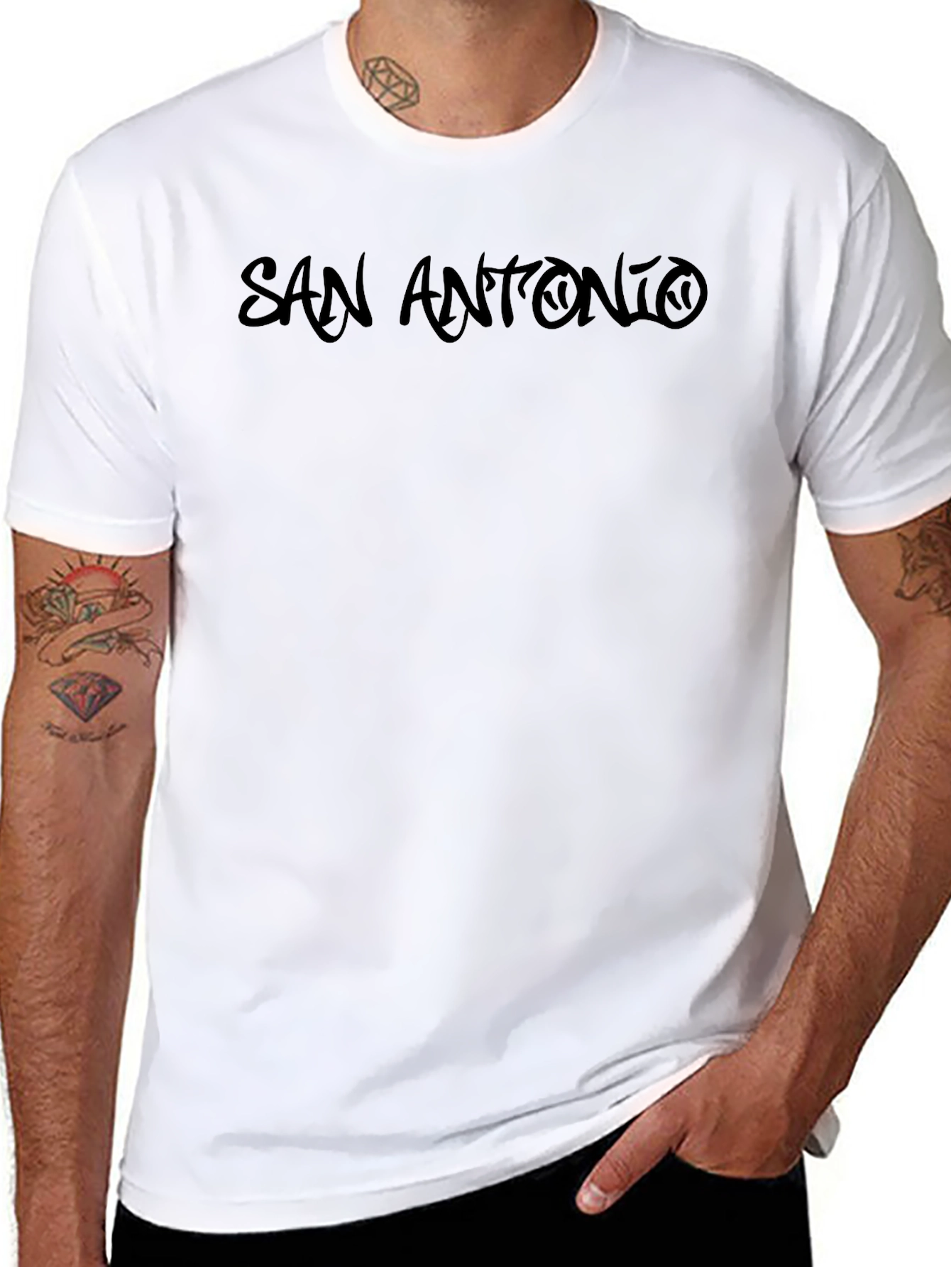Black San Antonio Graphic Black T-Shirt view 8