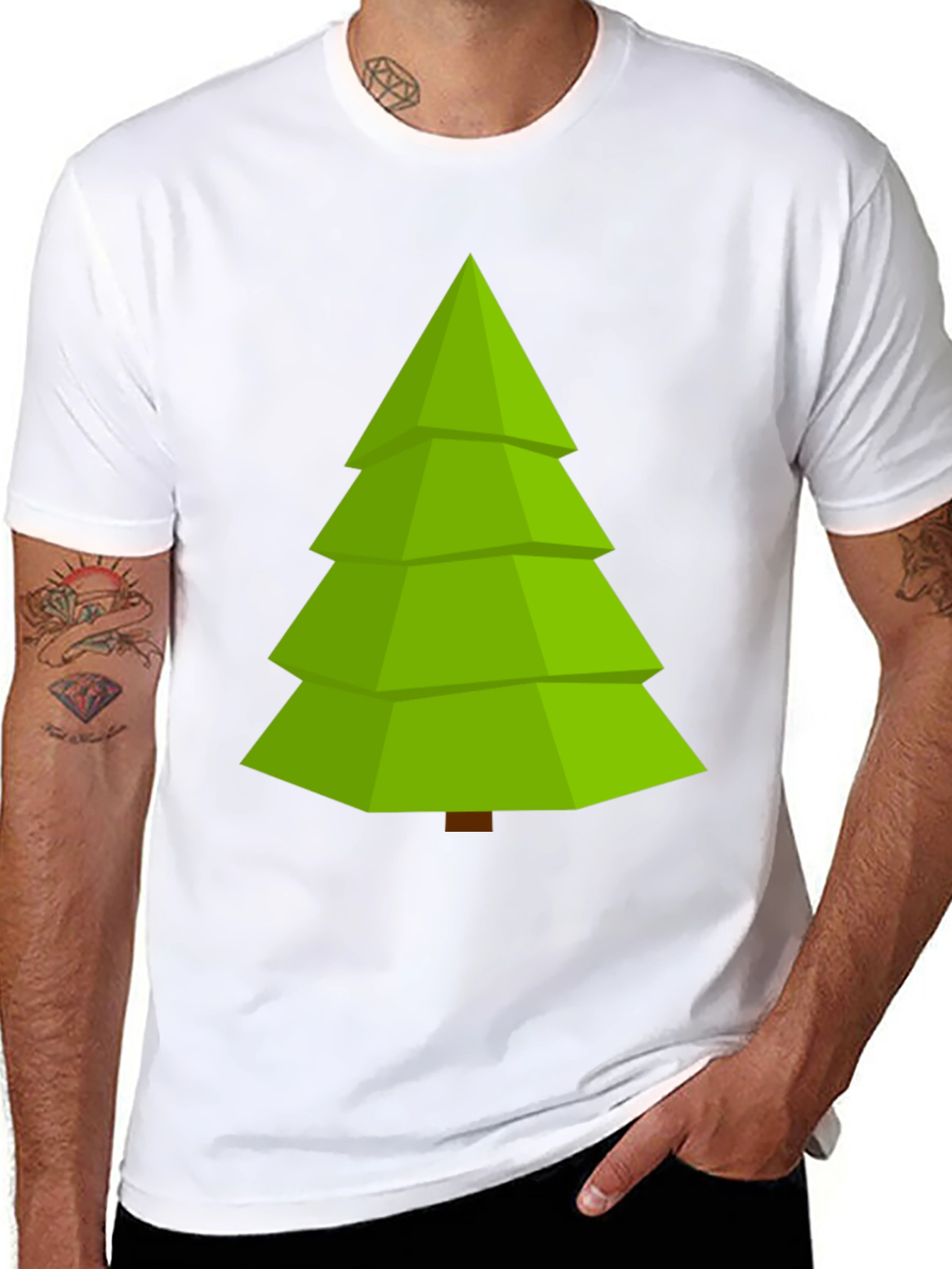 Black Christmas Tree Graphic Tee - Holiday Style view 8