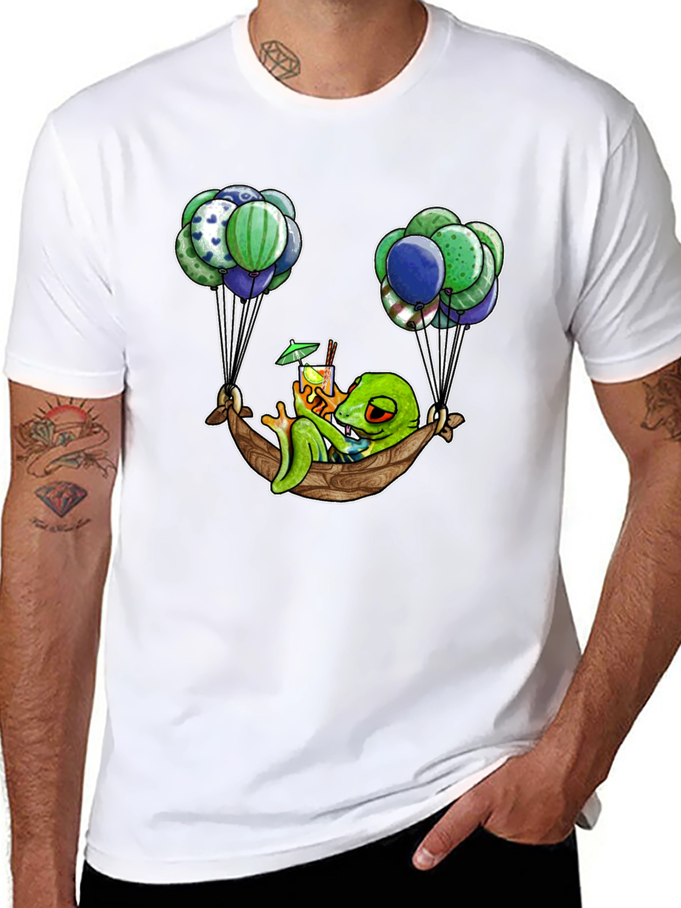 Black Chill Gecko Hammock T-Shirt view 8