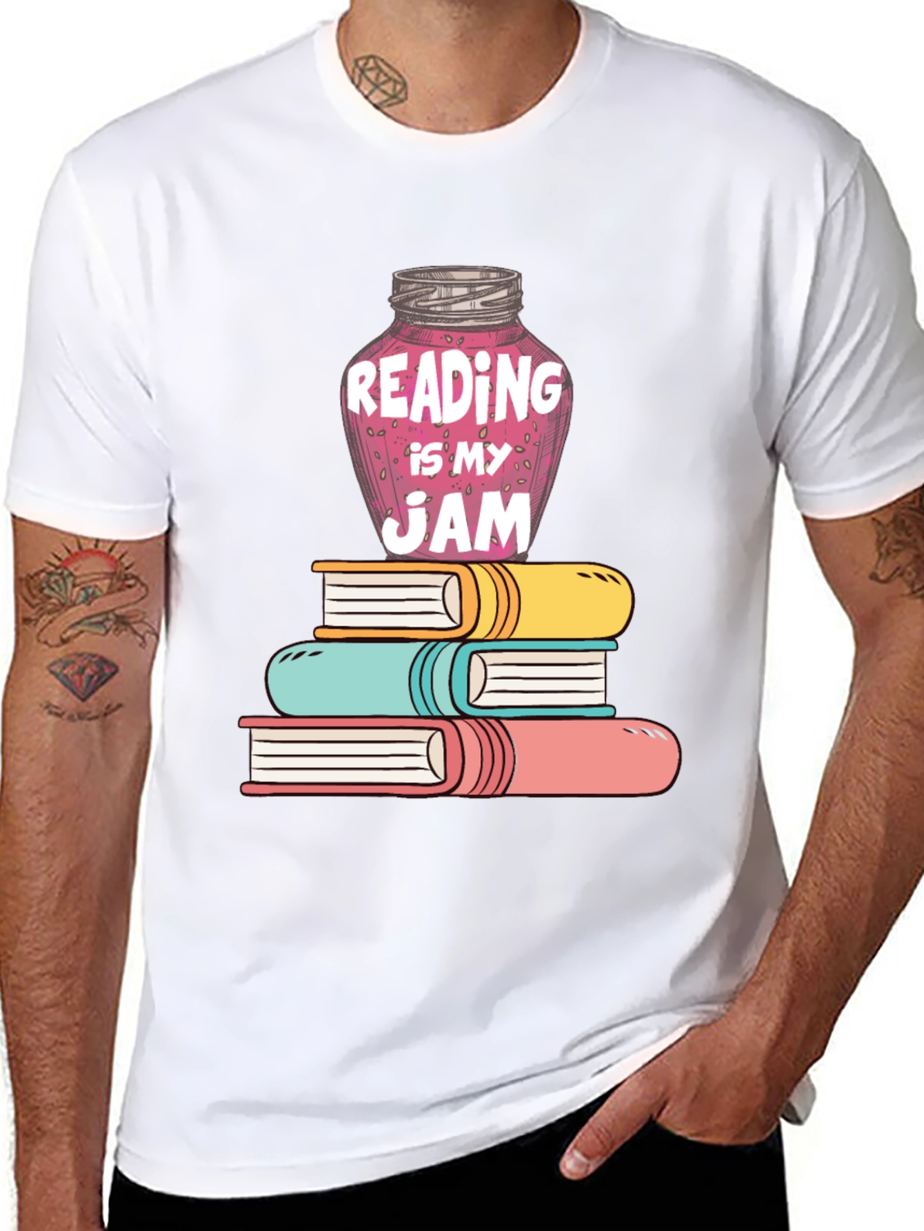 Black Reading is My Jam Graphic Tee view 8
