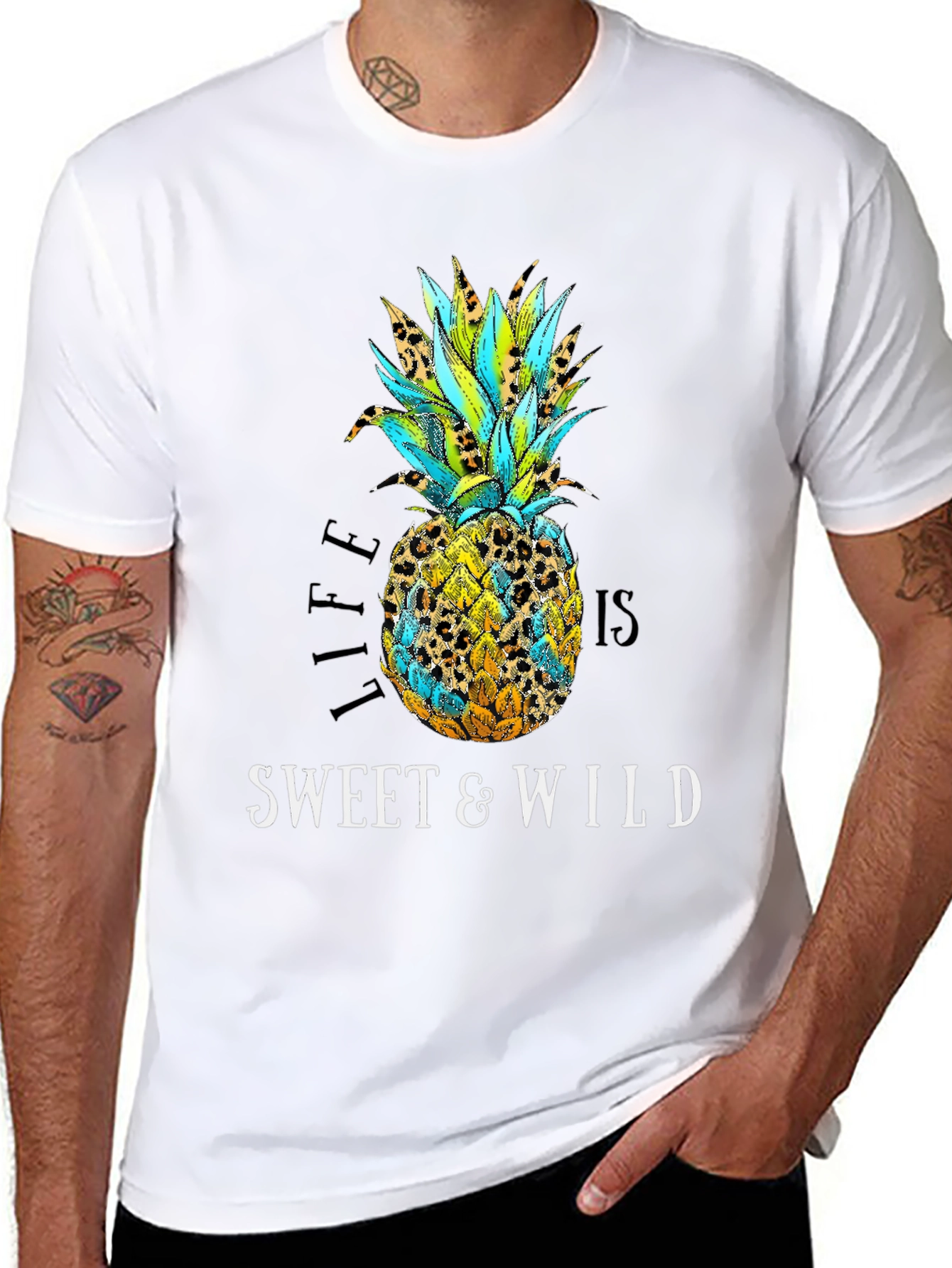 Black Sweet & Wild Pineapple Graphic Tee view 8