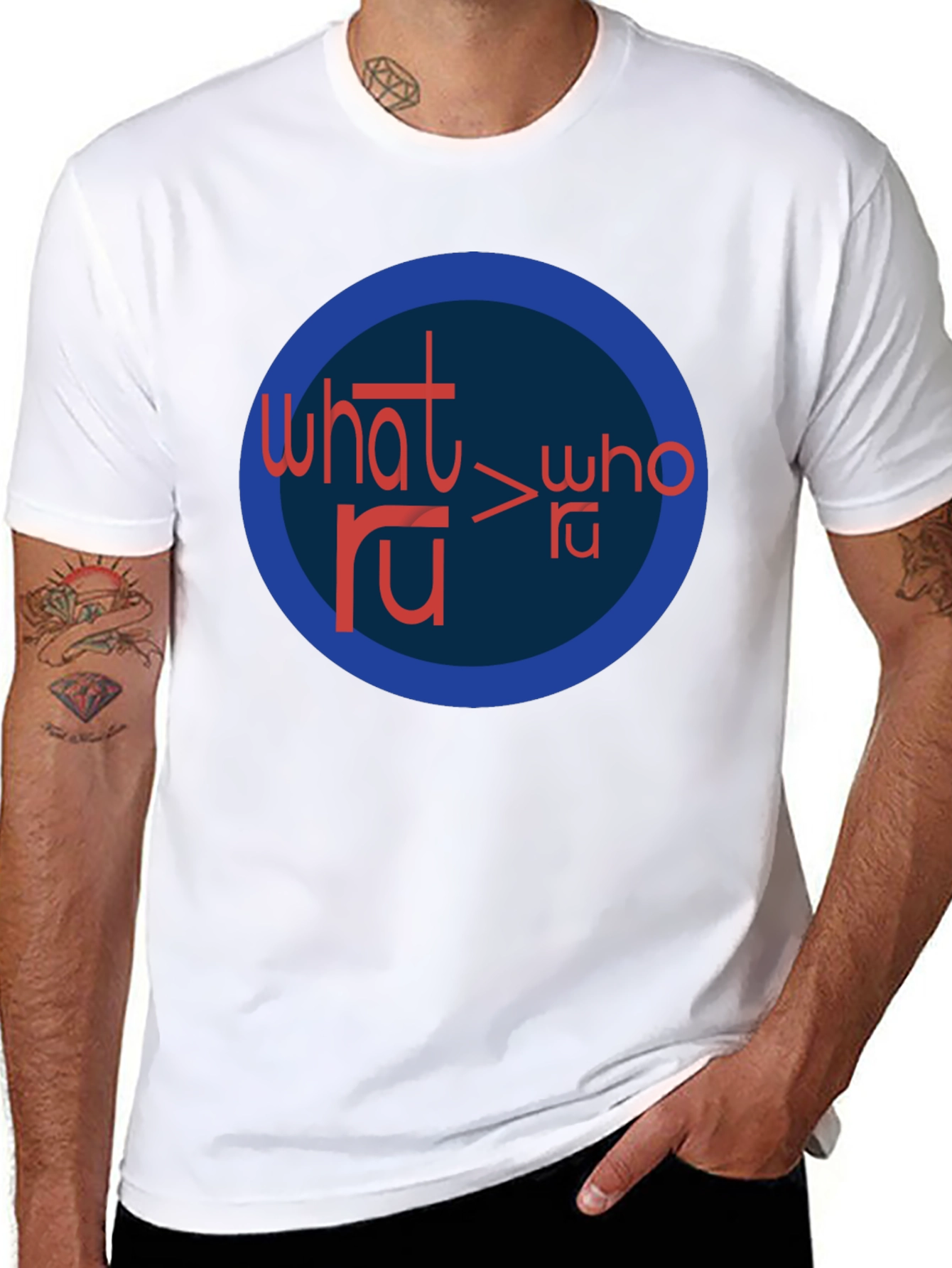 Black What RU > Who RU Graphic Tee - Black view 8