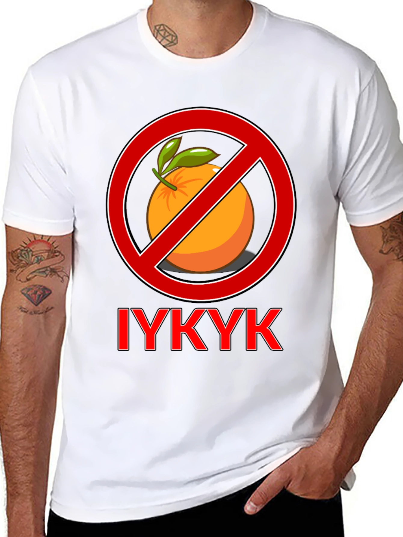 Black IYKYK No Orange Graphic Tee view 8
