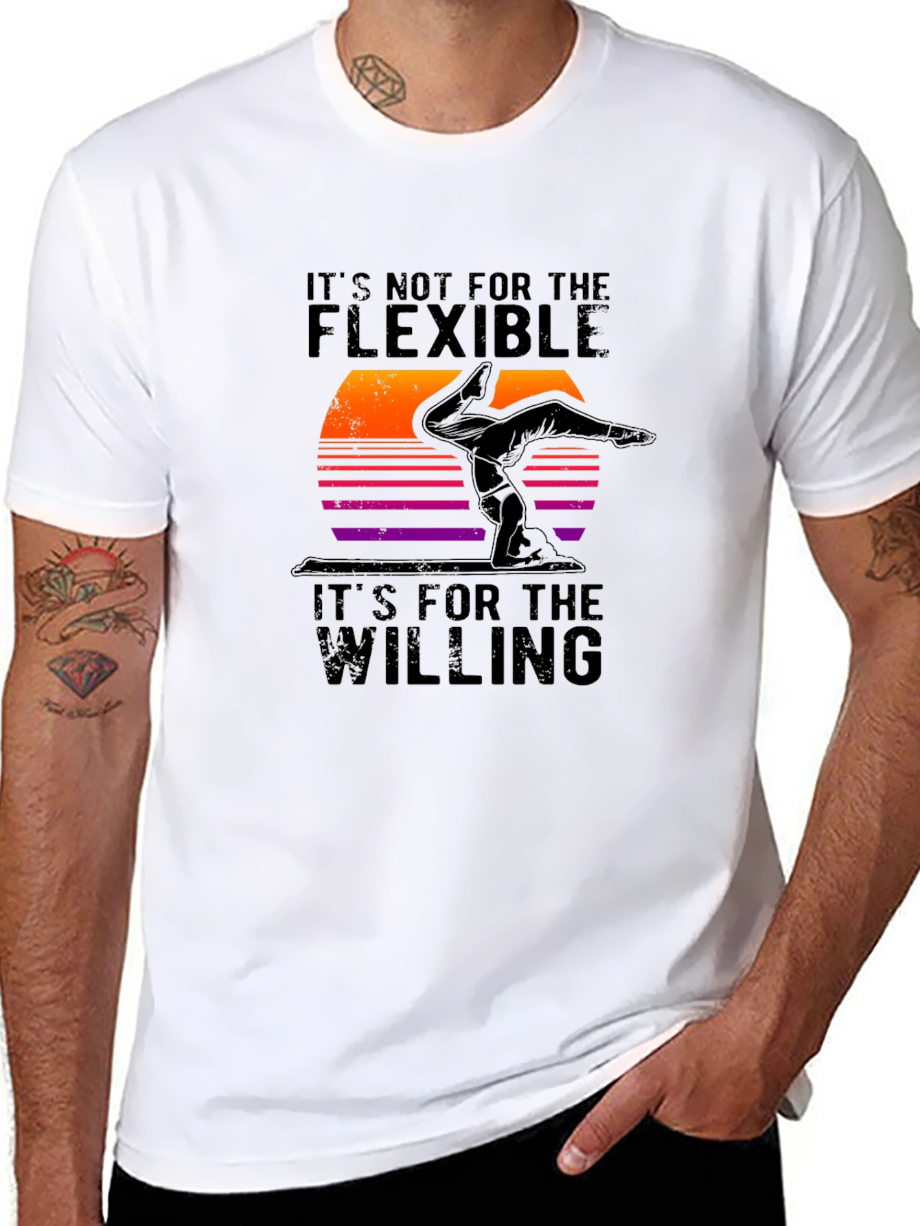 Black Flexible to Willing Retro Graphic Tee view 8