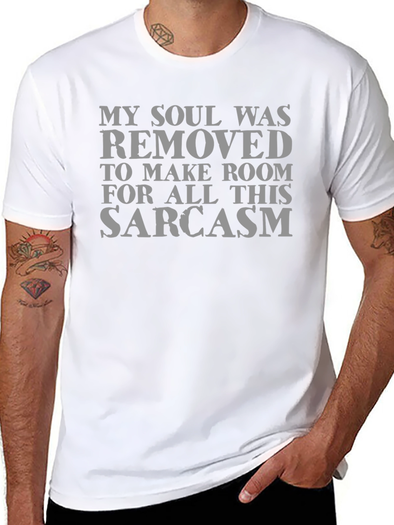 Black Sarcastic Soul T-Shirt - Funny Humor Tee view 8