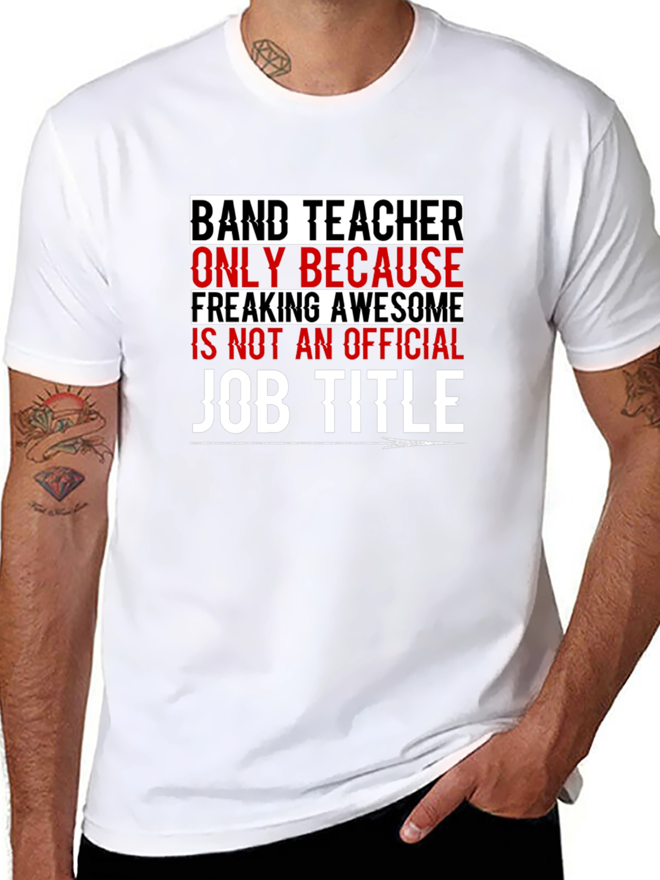 Black Band Teacher Funny T-Shirt view 8