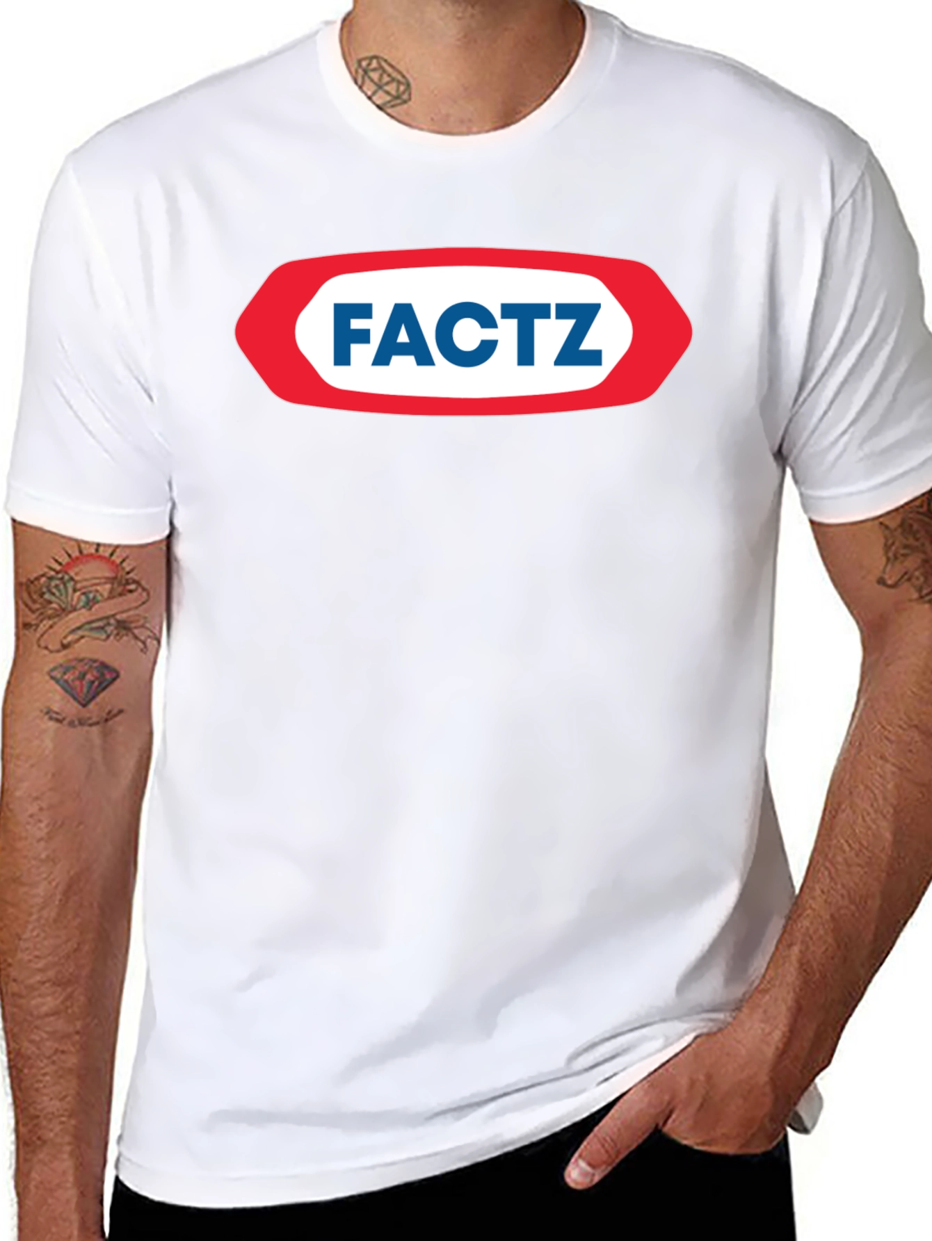 Black FACTZ Graphic T-Shirt - Bold Statement Tee view 8