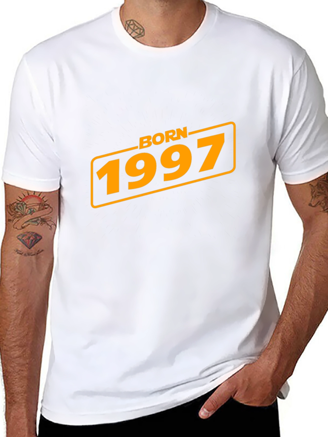 Black Born in 1997 Black Graphic Tee view 8
