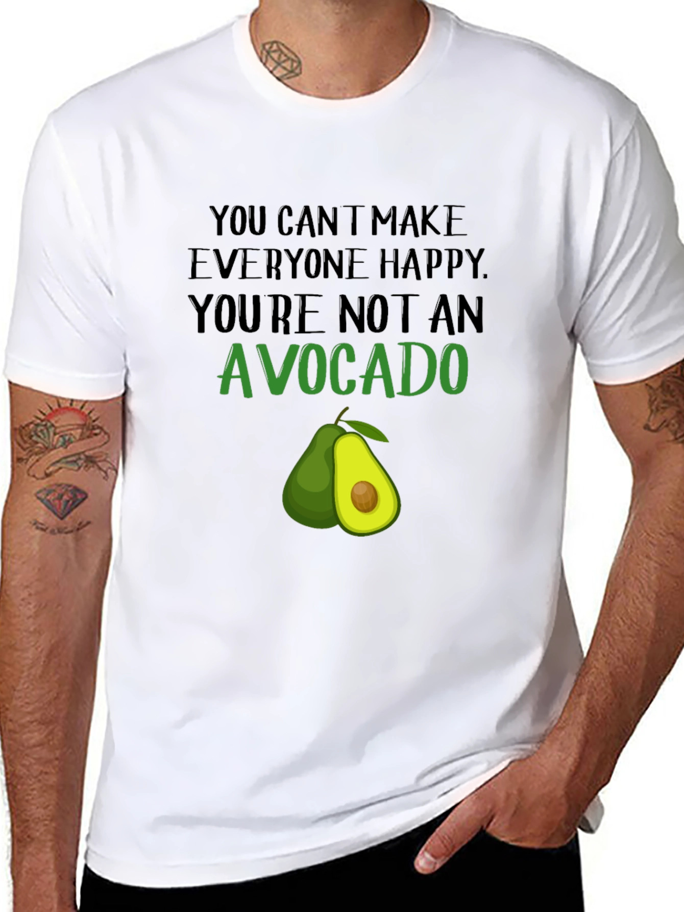 Black Avocado Graphic Tee - Funny Sarcastic T-Shirt view 8