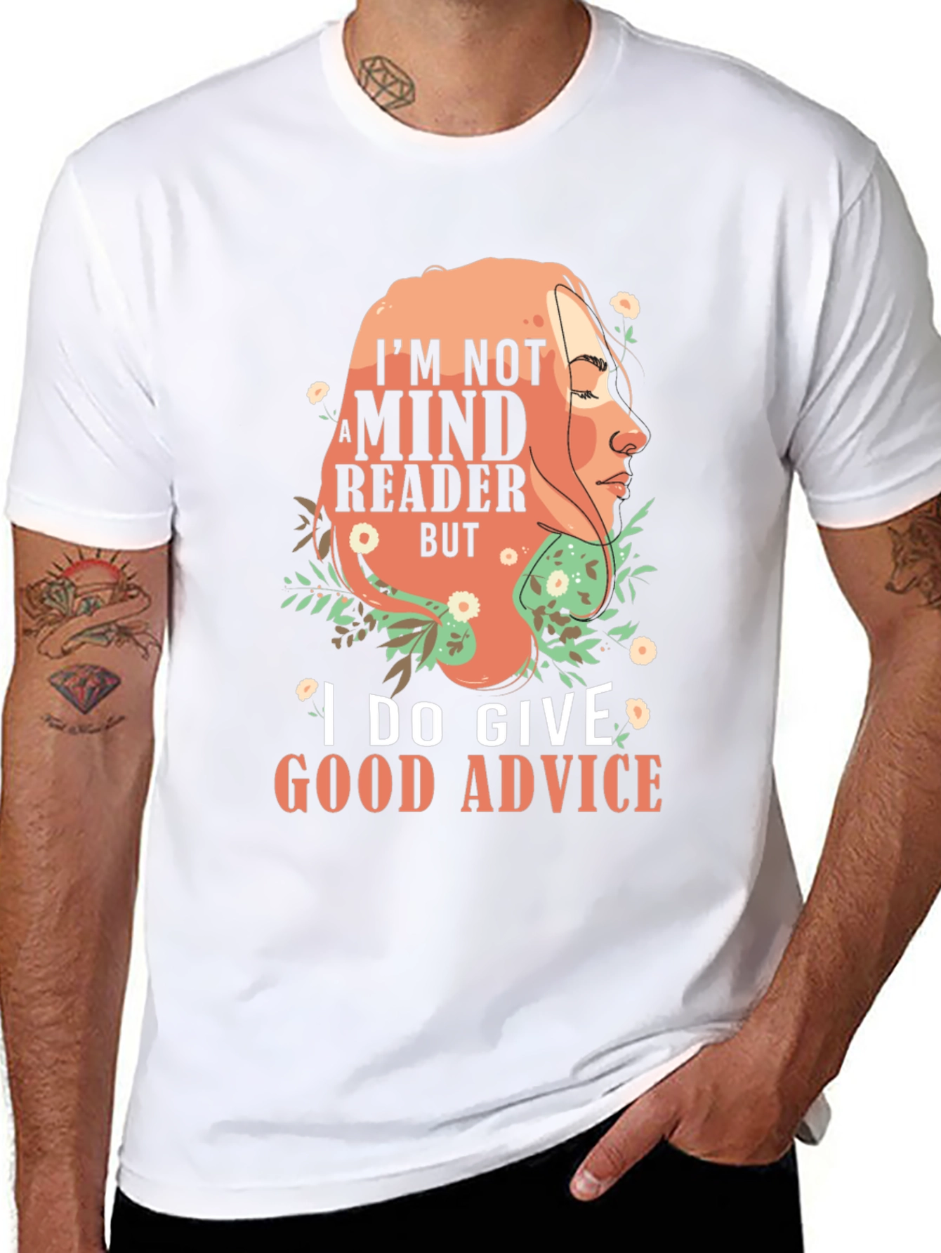 Black Mind Reader Advice Graphic Tee view 8