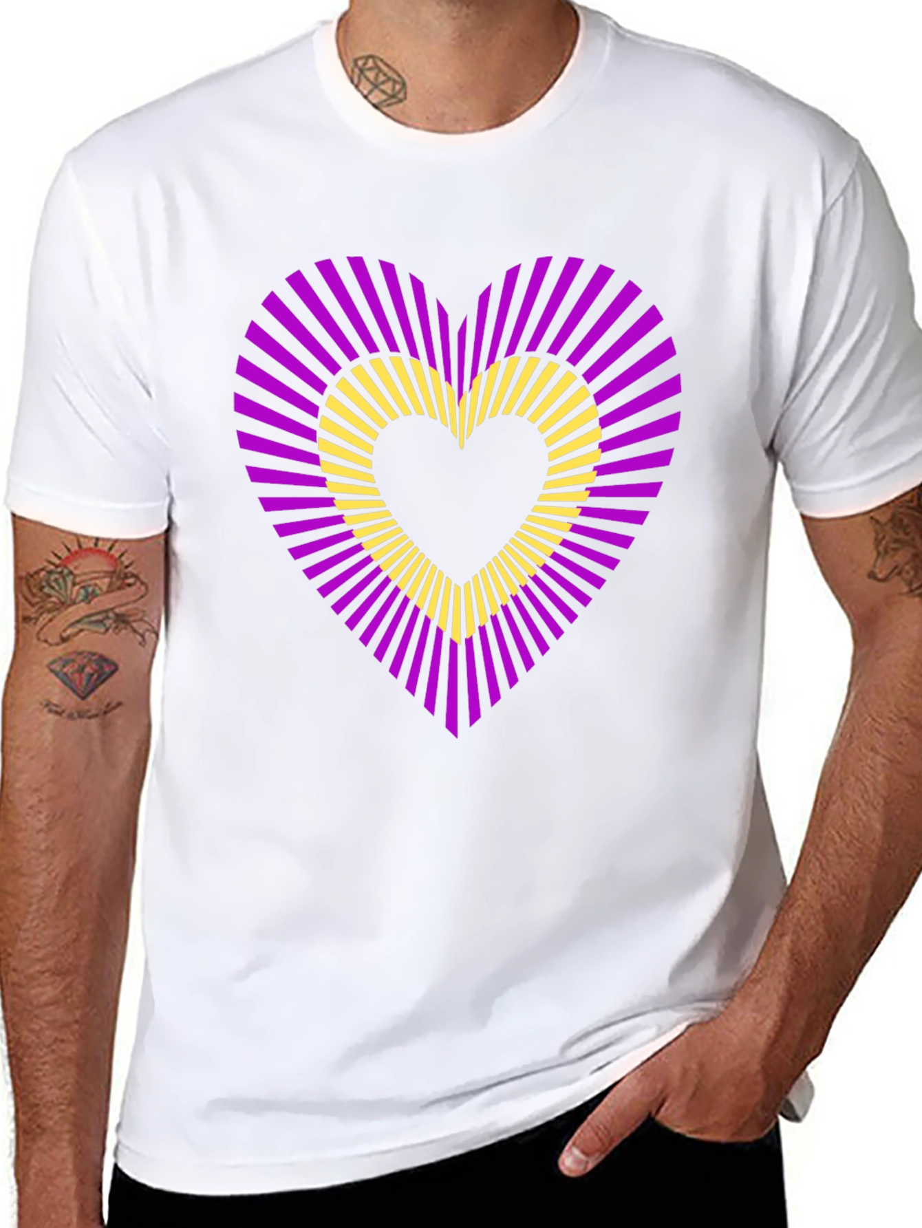 Black Heartburst Graphic T-Shirt view 8