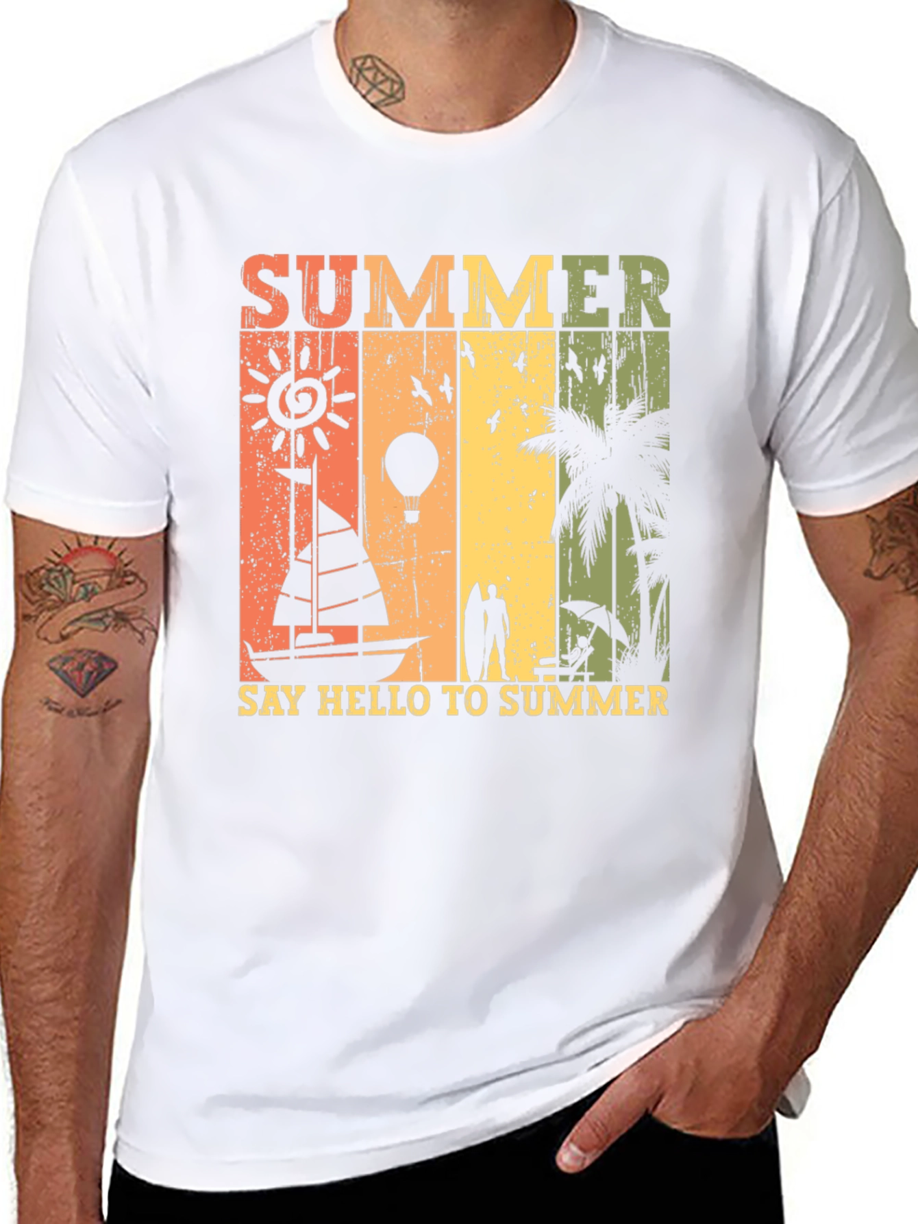 Black Summer Vacation T-Shirt: Beach Vibes Tee view 8