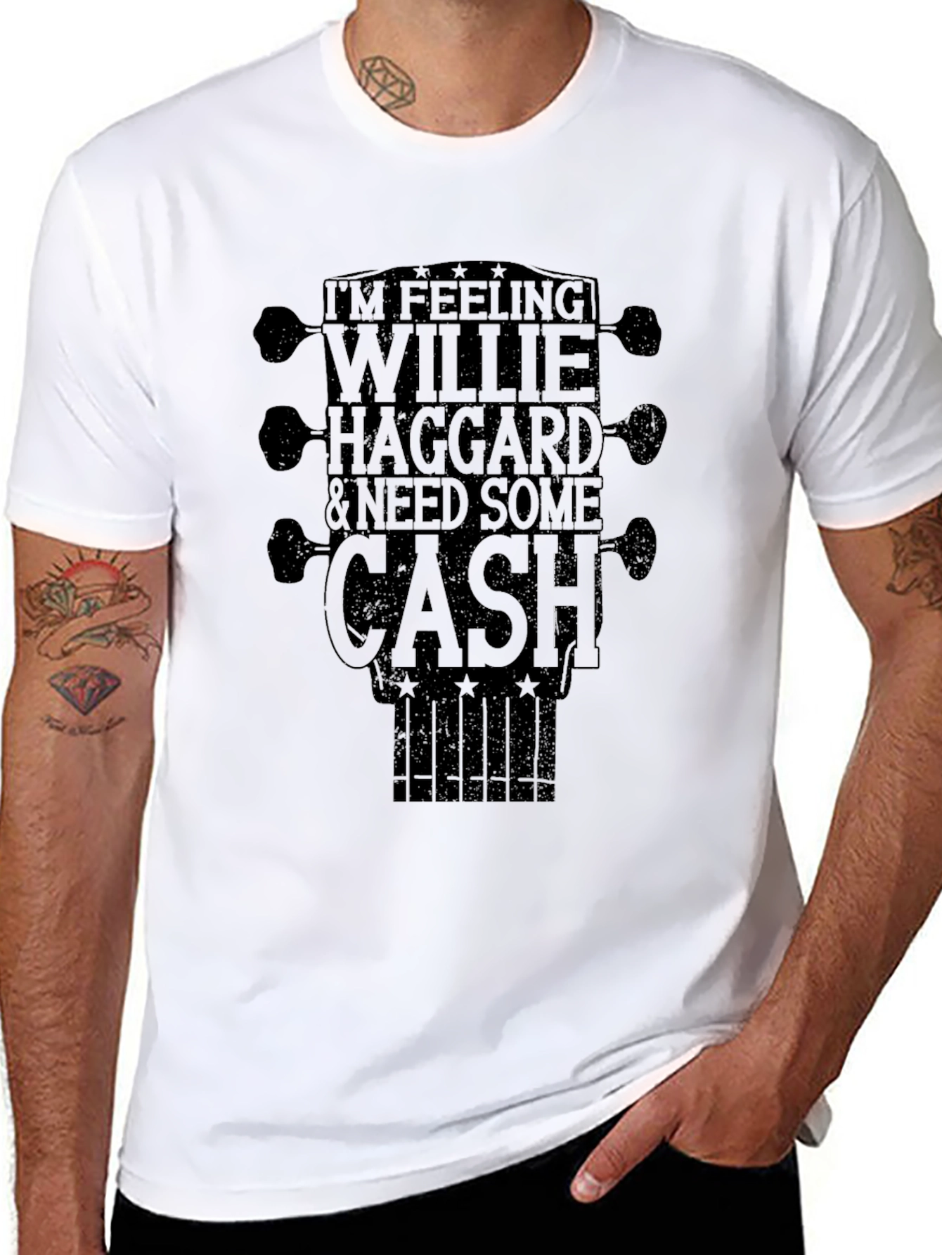 Black Willie Haggard & Need Some Cash T-Shirt view 8