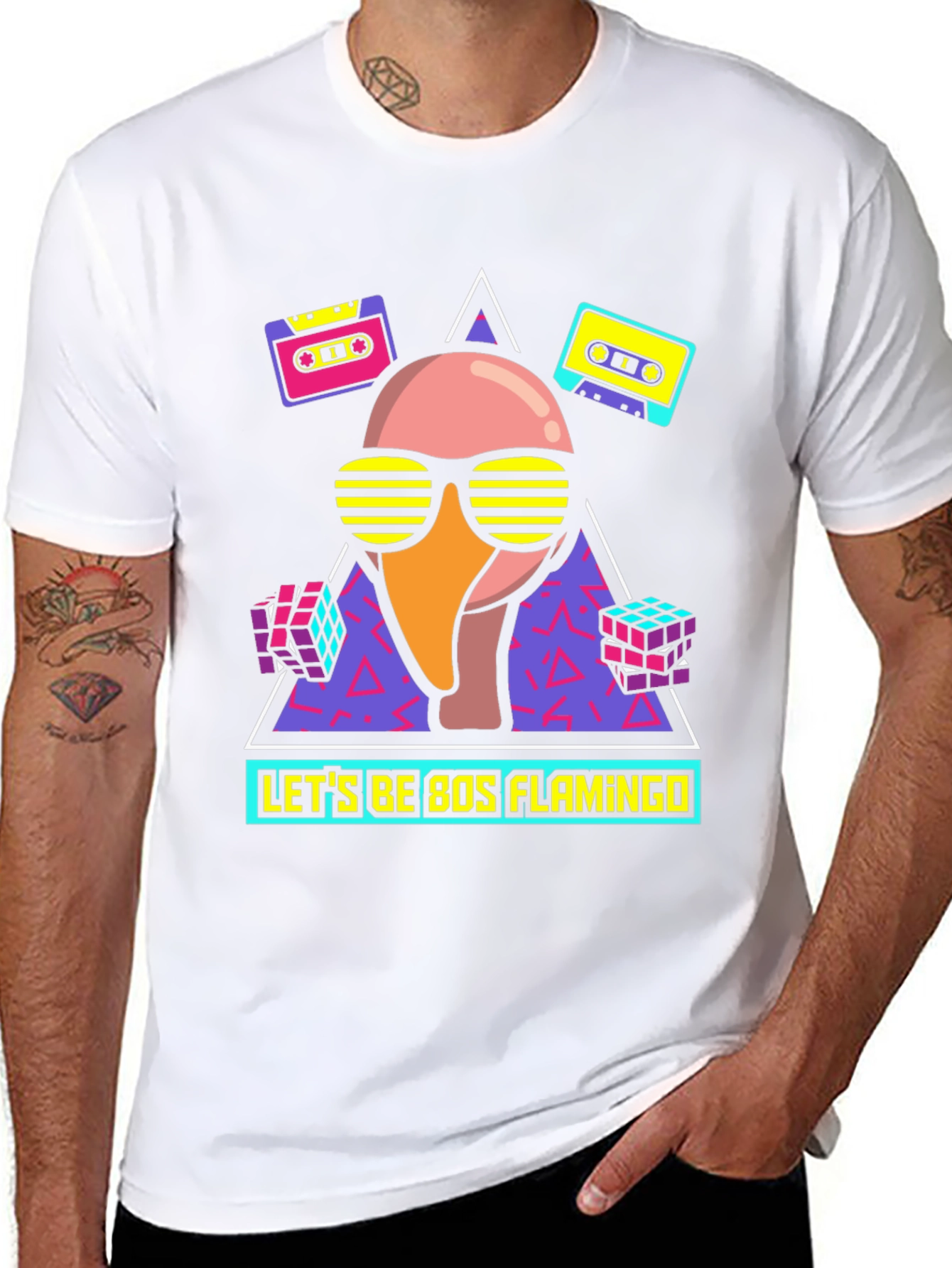 80s Flamingo T-Shirt - Retro Party Fun! - 8