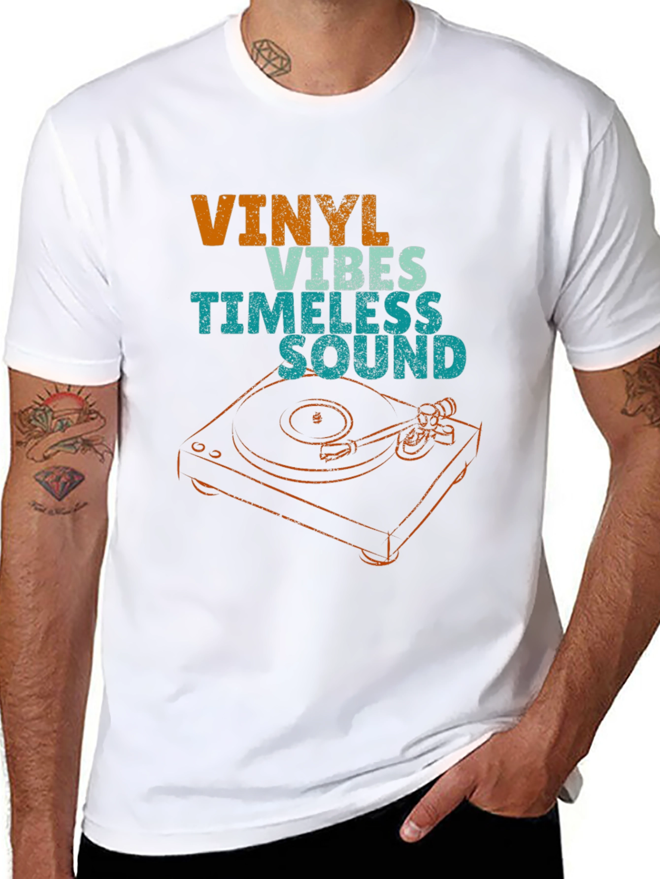 Black Vinyl Vibes Timeless Sound T-Shirt view 8