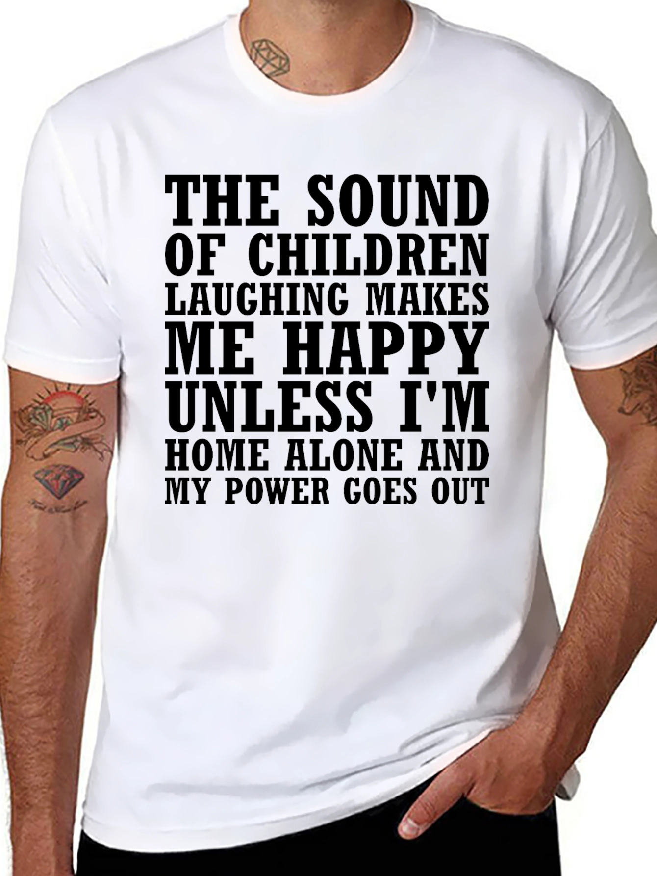 Black Funny Power Outage T-Shirt view 8