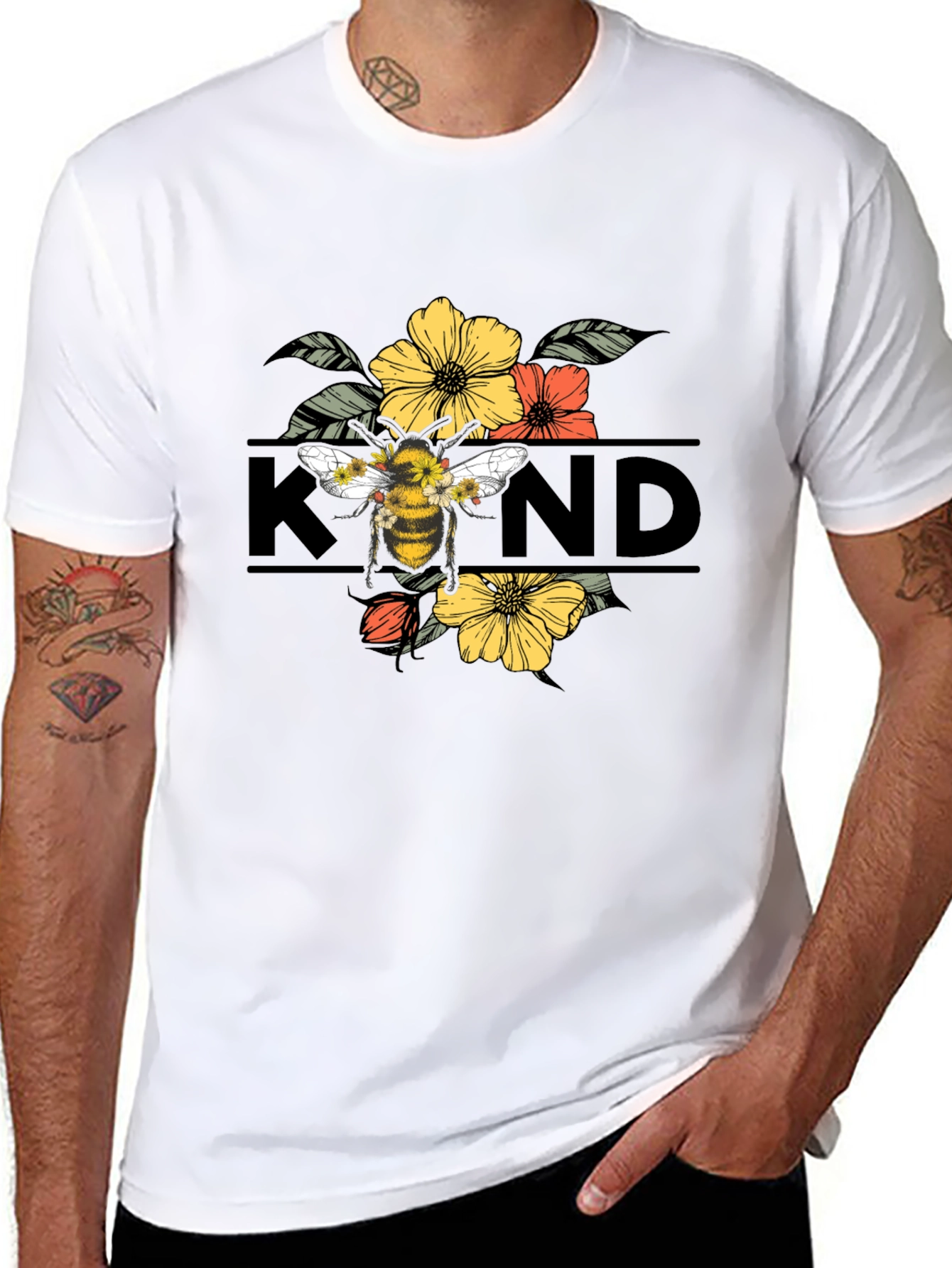 Black Bee Kind Graphic T-Shirt view 8