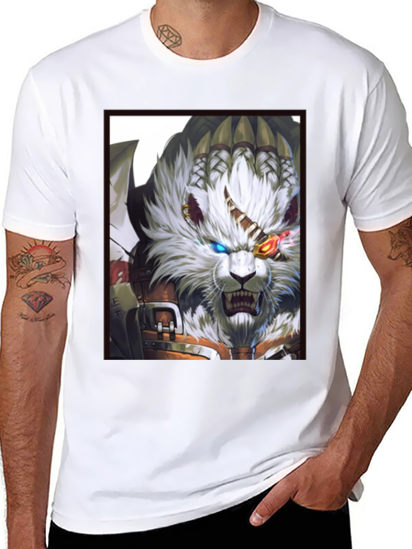 Black Feline Fantasy Graphic Tee - Unique Design view 8