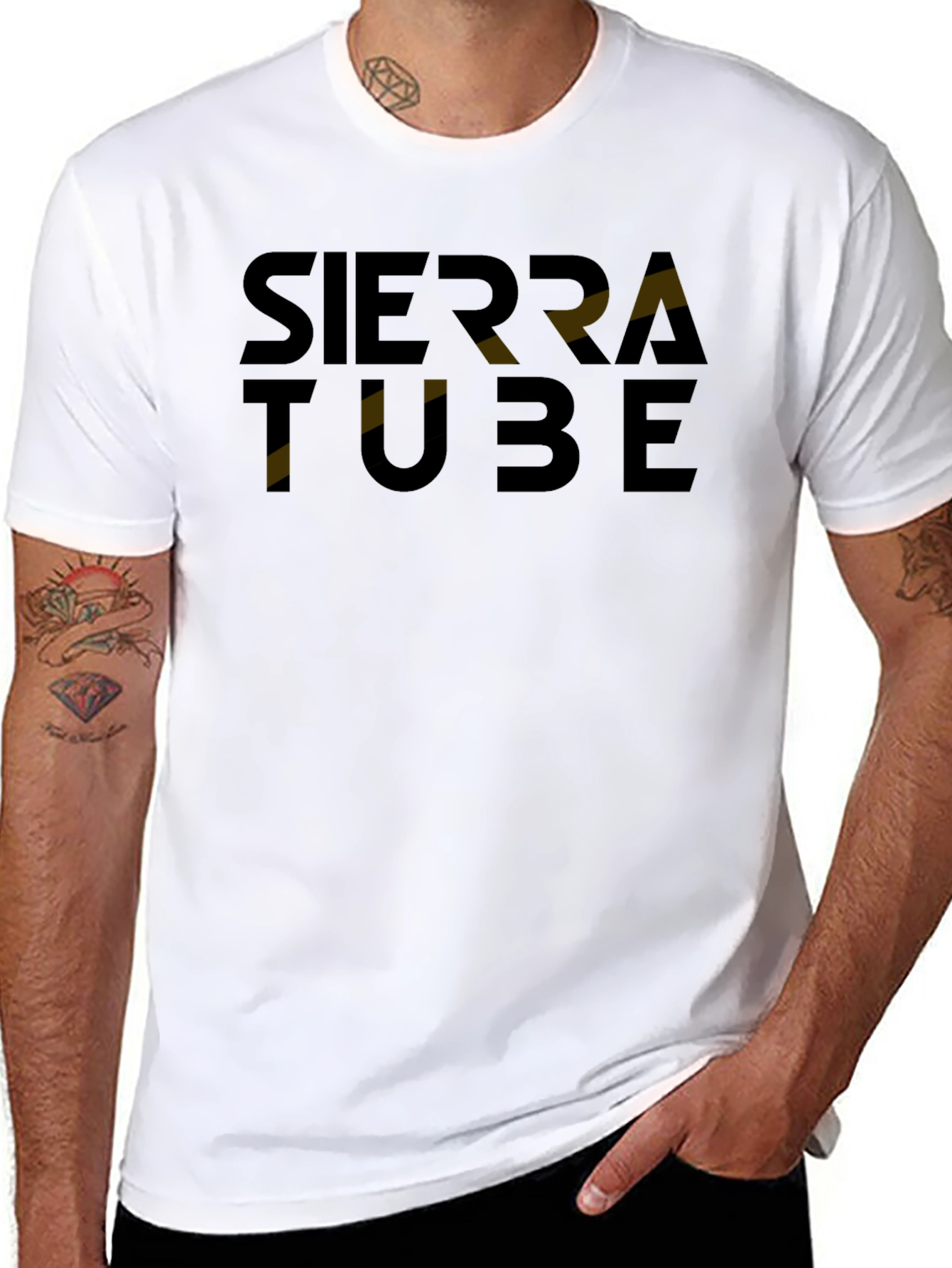 Black Sierra Tube Black Graphic Tee view 8