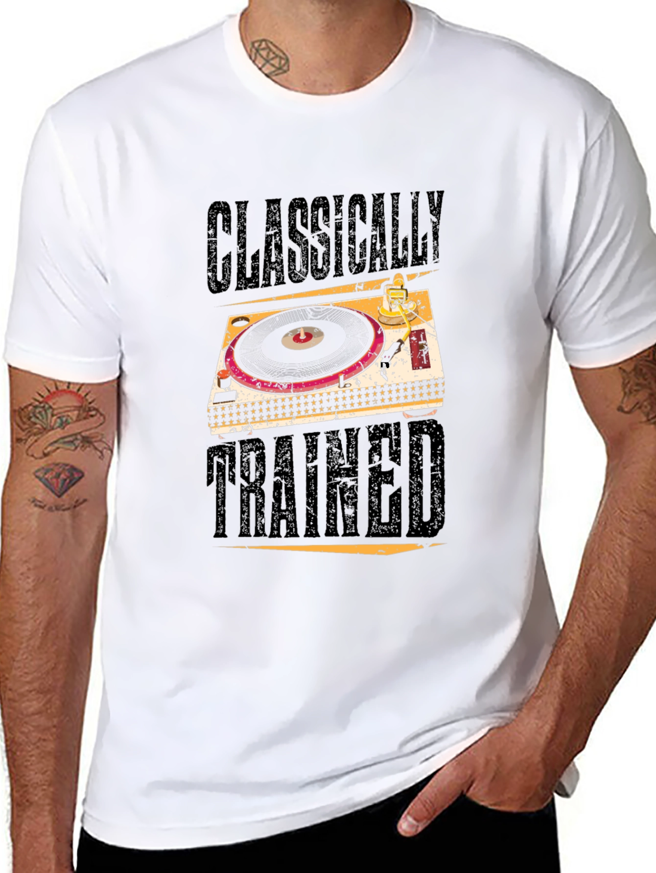 Black Classically Trained DJ Black Graphic Tee view 8