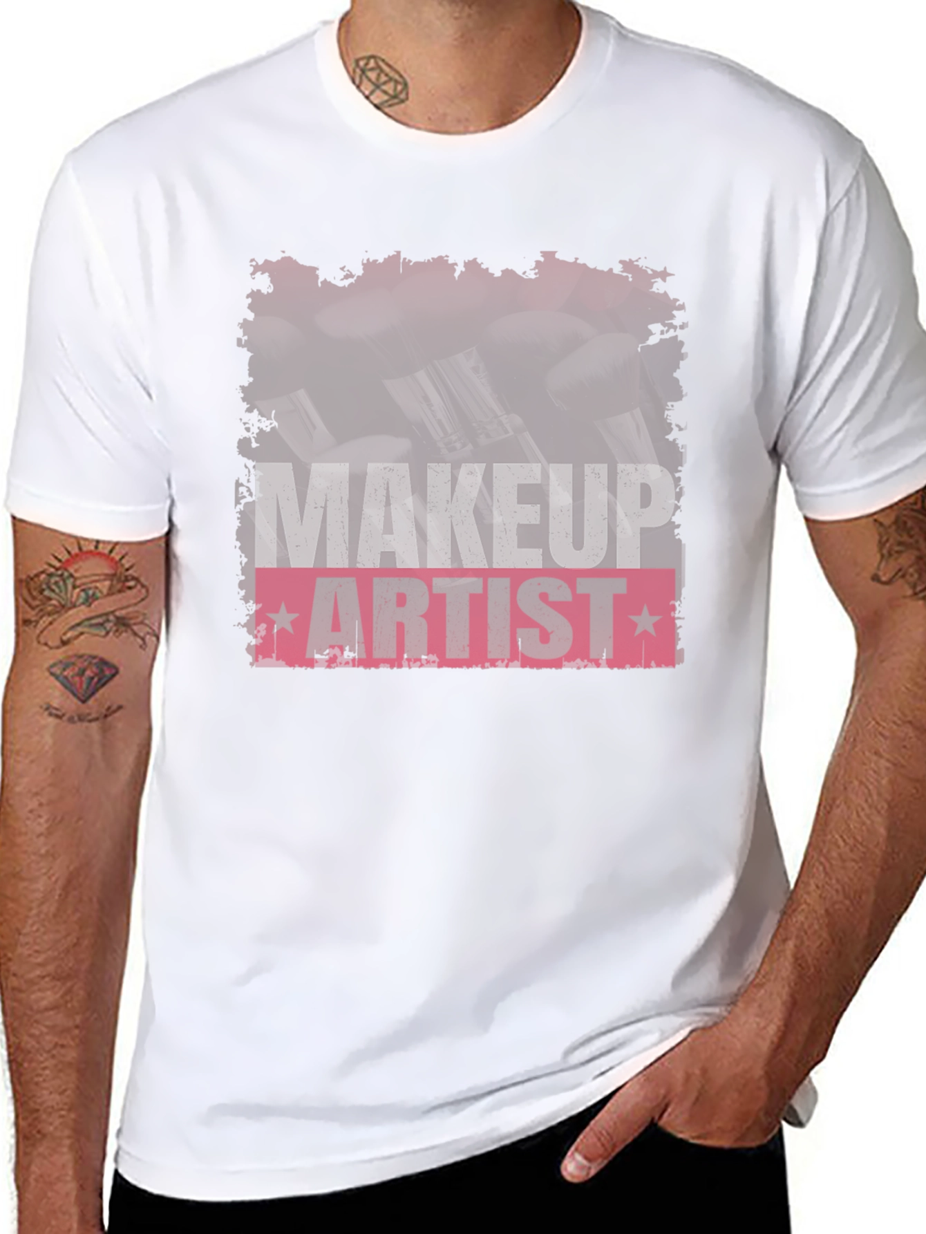 Black Makeup Artist T-Shirt - Stylish and Comfortable view 8