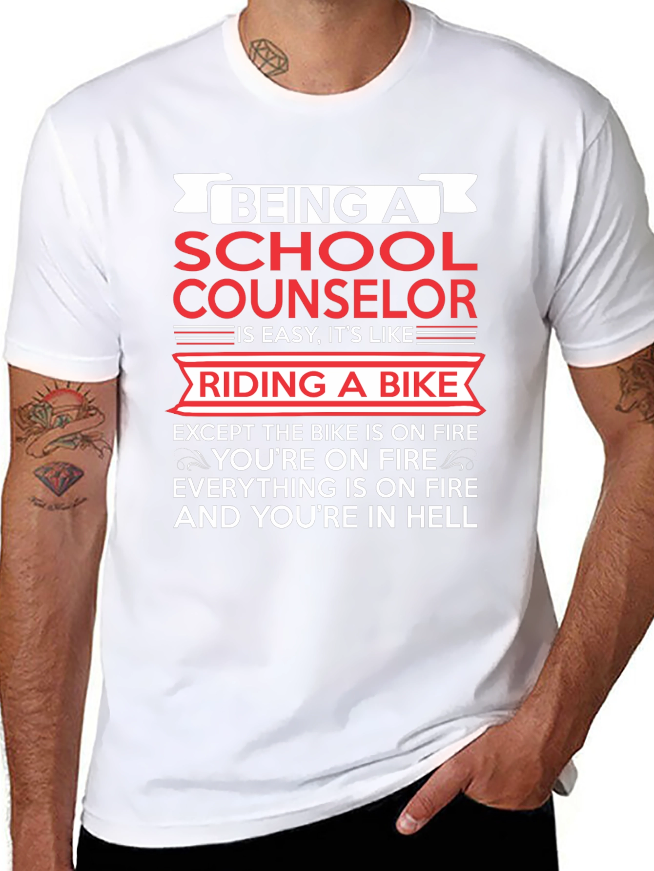 Black Being a School Counselor T-Shirt view 8