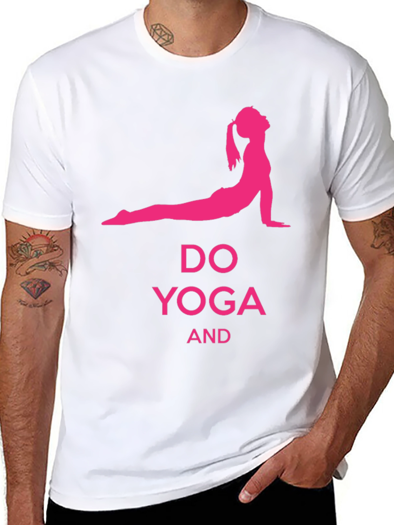 Black Yoga Pose Graphic T-Shirt view 8