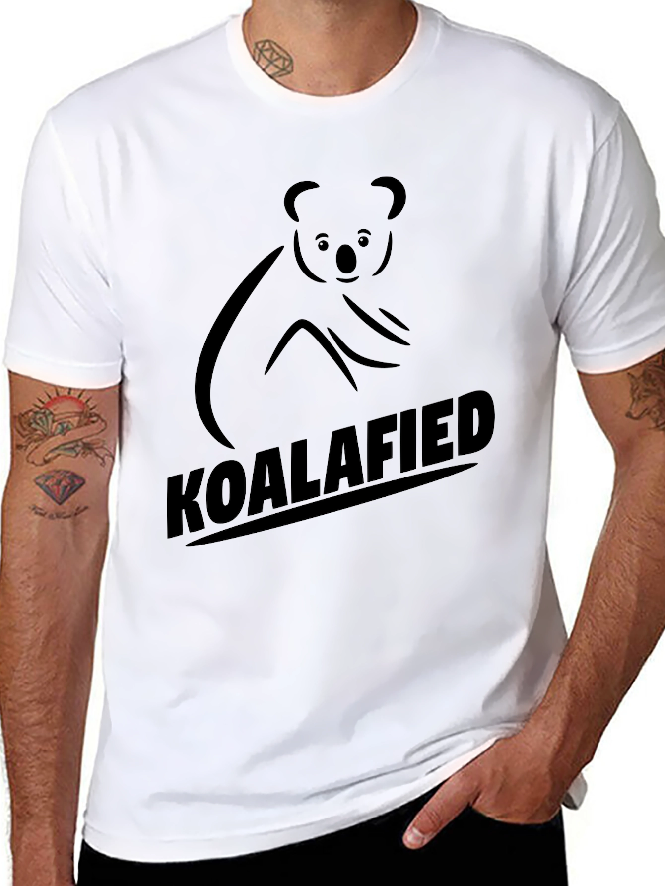 Black Koalafied Graphic Tee - Black view 8