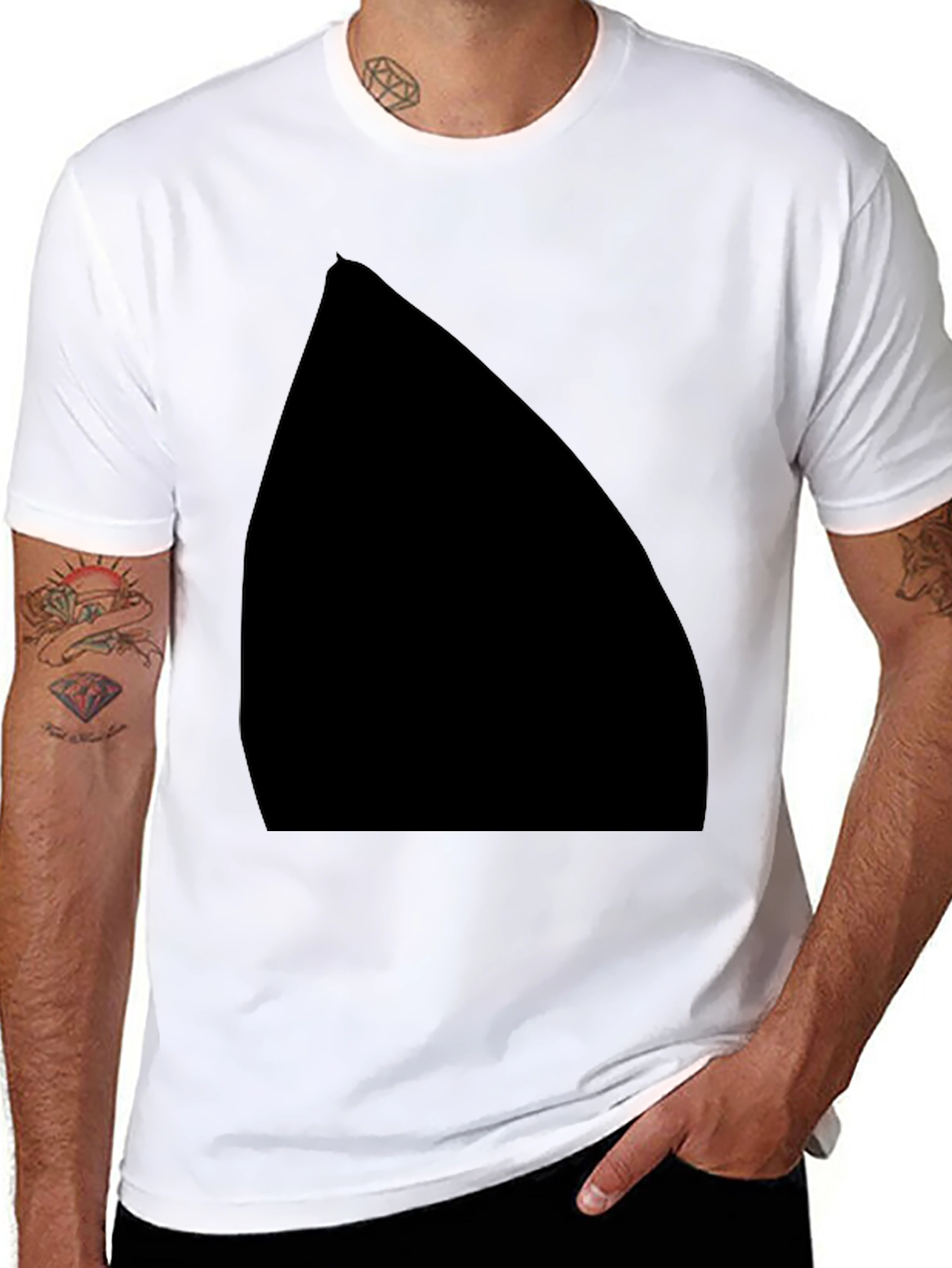 Black Classic Black Crew Neck T-Shirt view 8