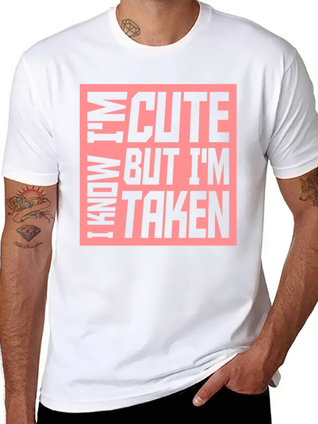 Black Cute But Taken Graphic T-Shirt view 8