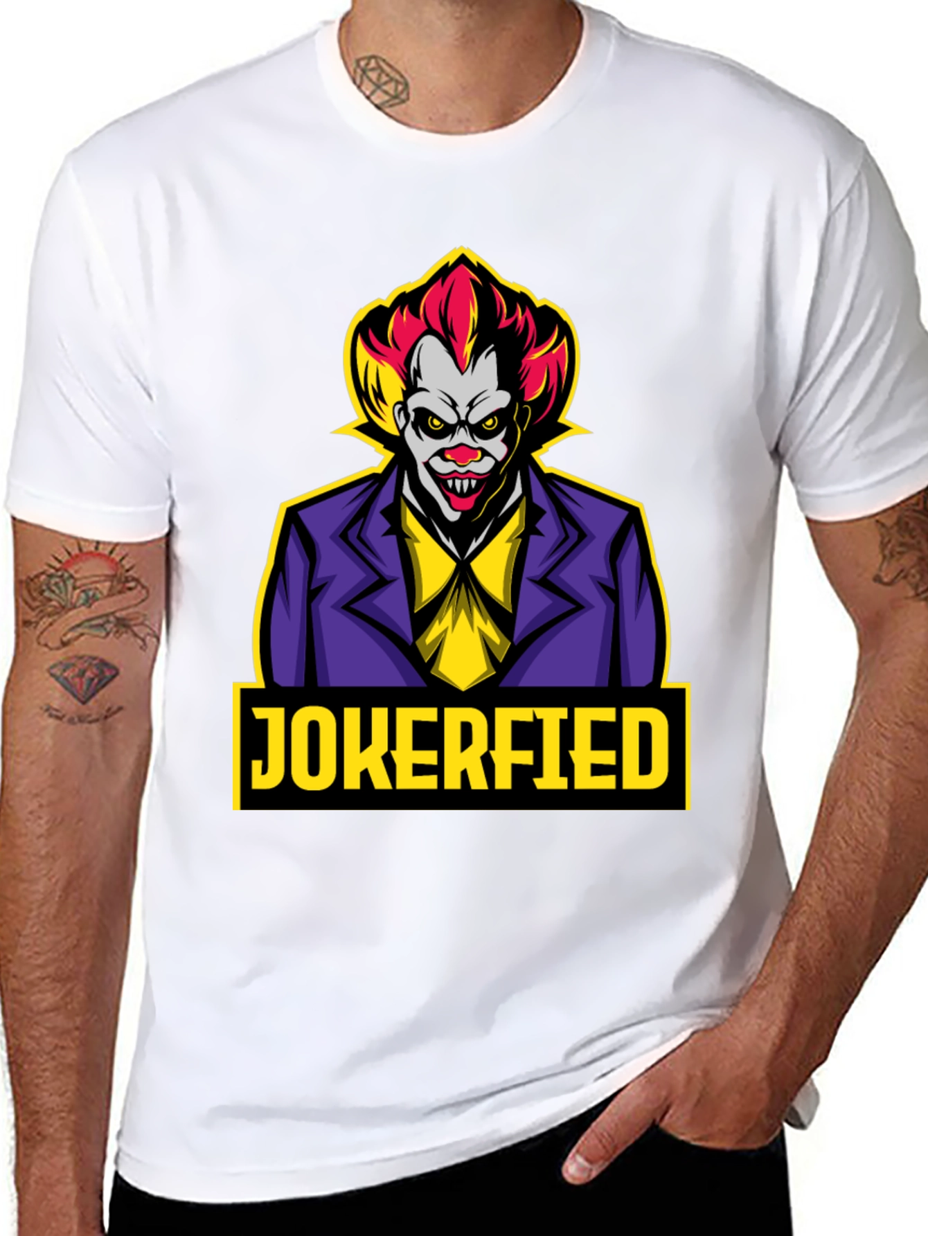 Black Jokerfied T-Shirt - Clown Graphic Tee view 8