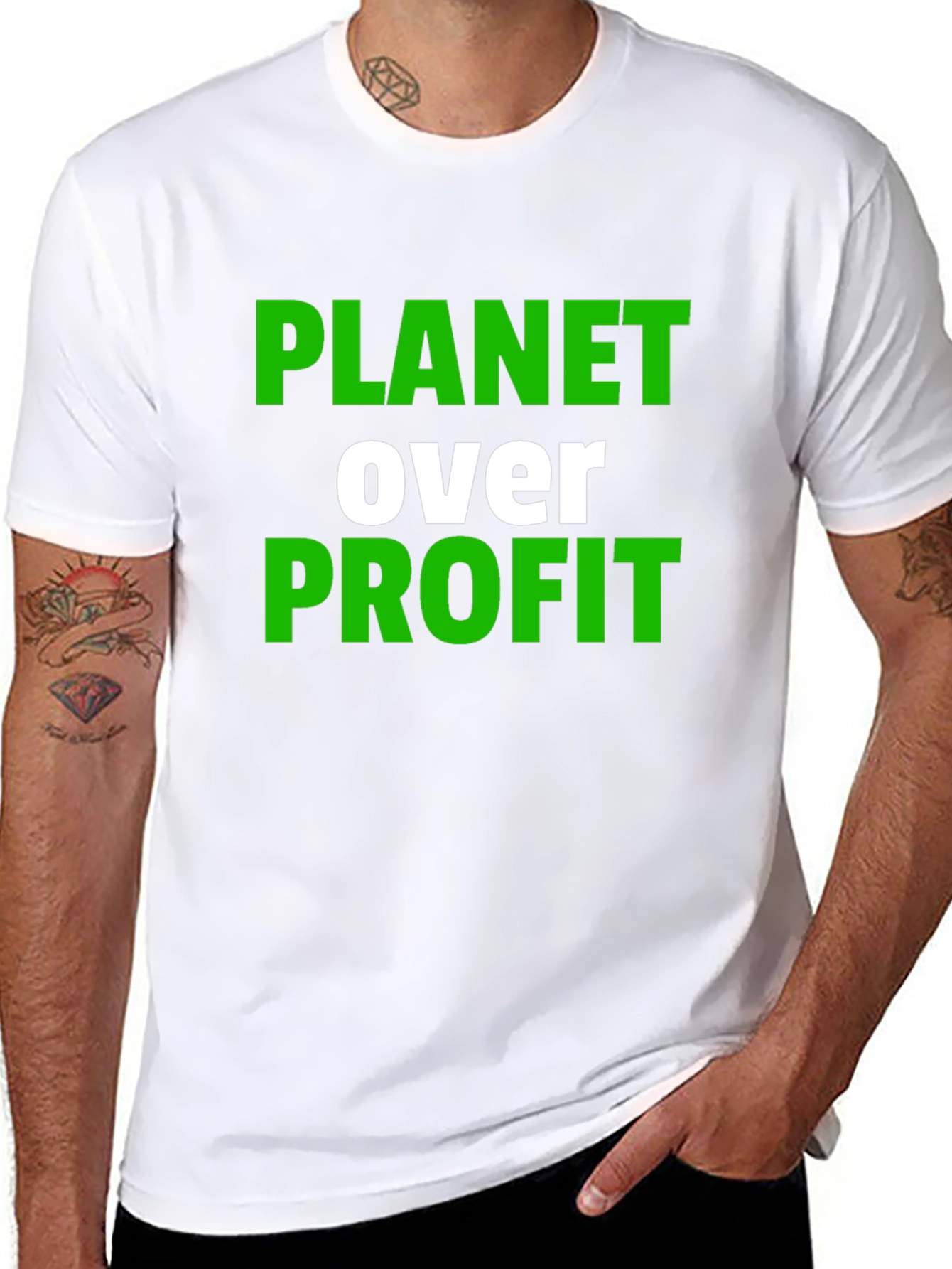 Black Planet Over Profit Graphic Tee - Black view 8