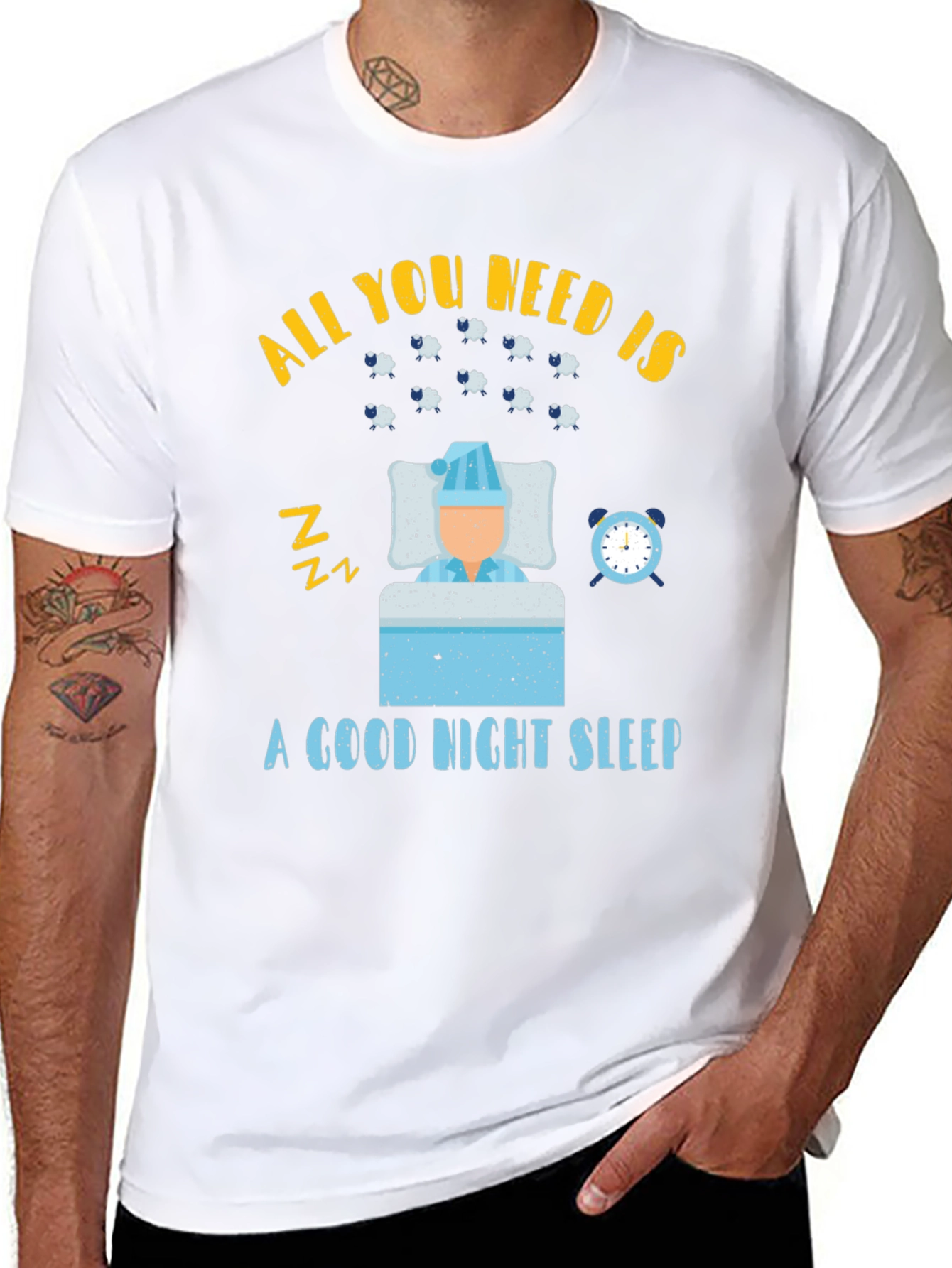 Black All You Need is Sleep T-Shirt view 8