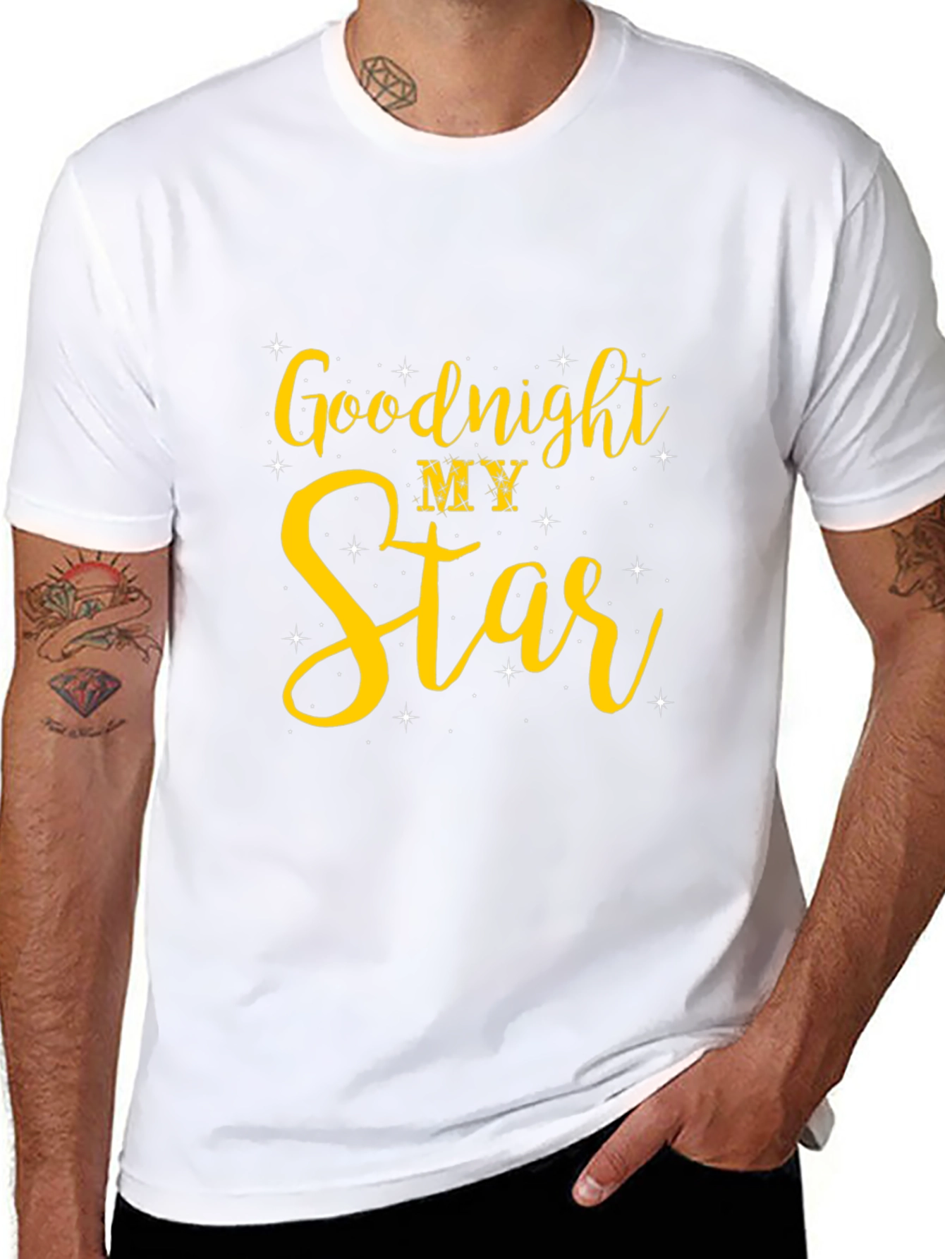 Black Goodnight My Star Graphic Tee view 8