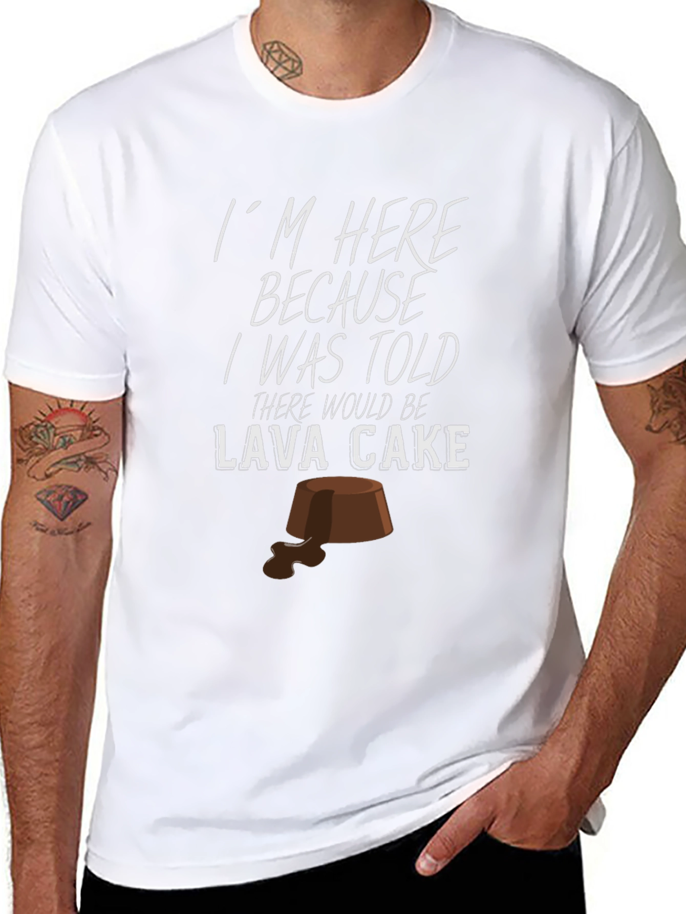 Black Lava Cake T-Shirt - Funny Foodie Tee view 8