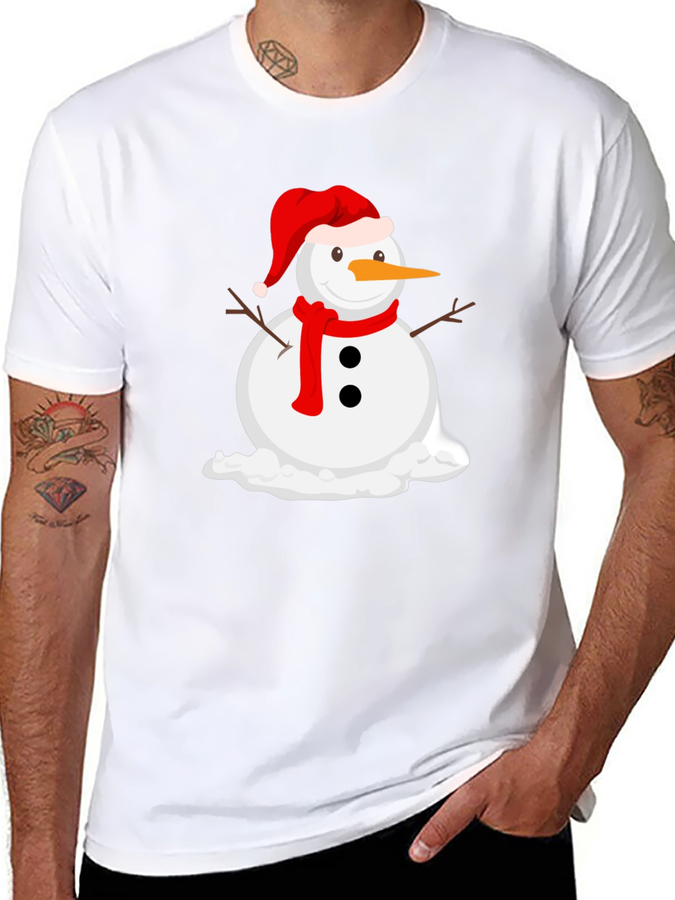 Black Melting Snowman Graphic Tee - Holiday Cheer view 8