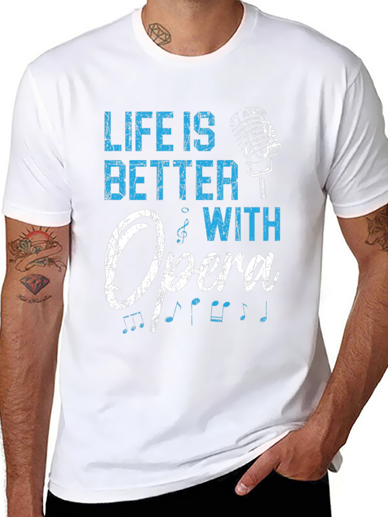 Black Life Is Better With Opera Black T-Shirt view 8